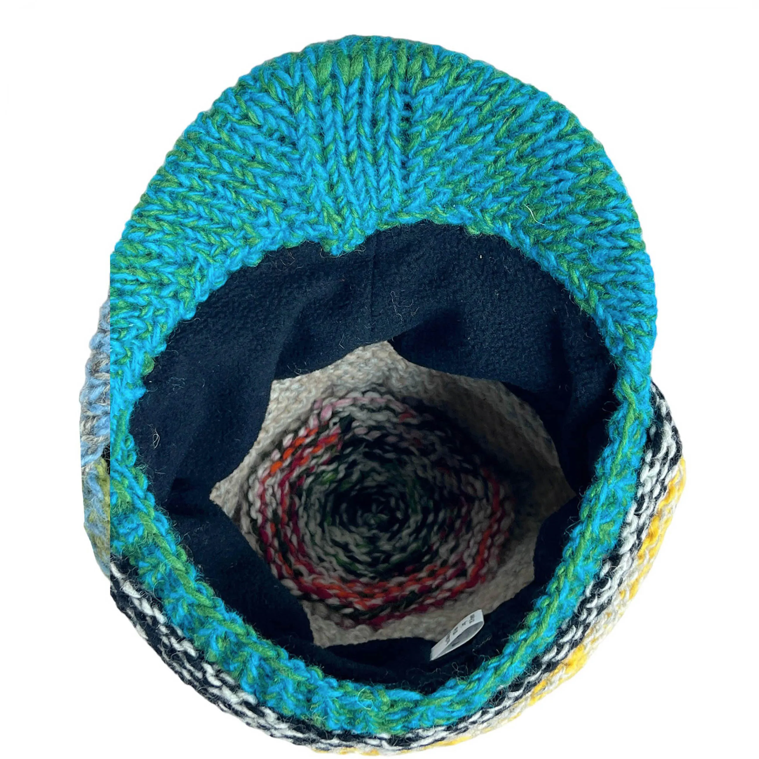 1417 Knit Beanie Hats Mitten Women Ribbed Slouchy Mismatched Fleeced Lined