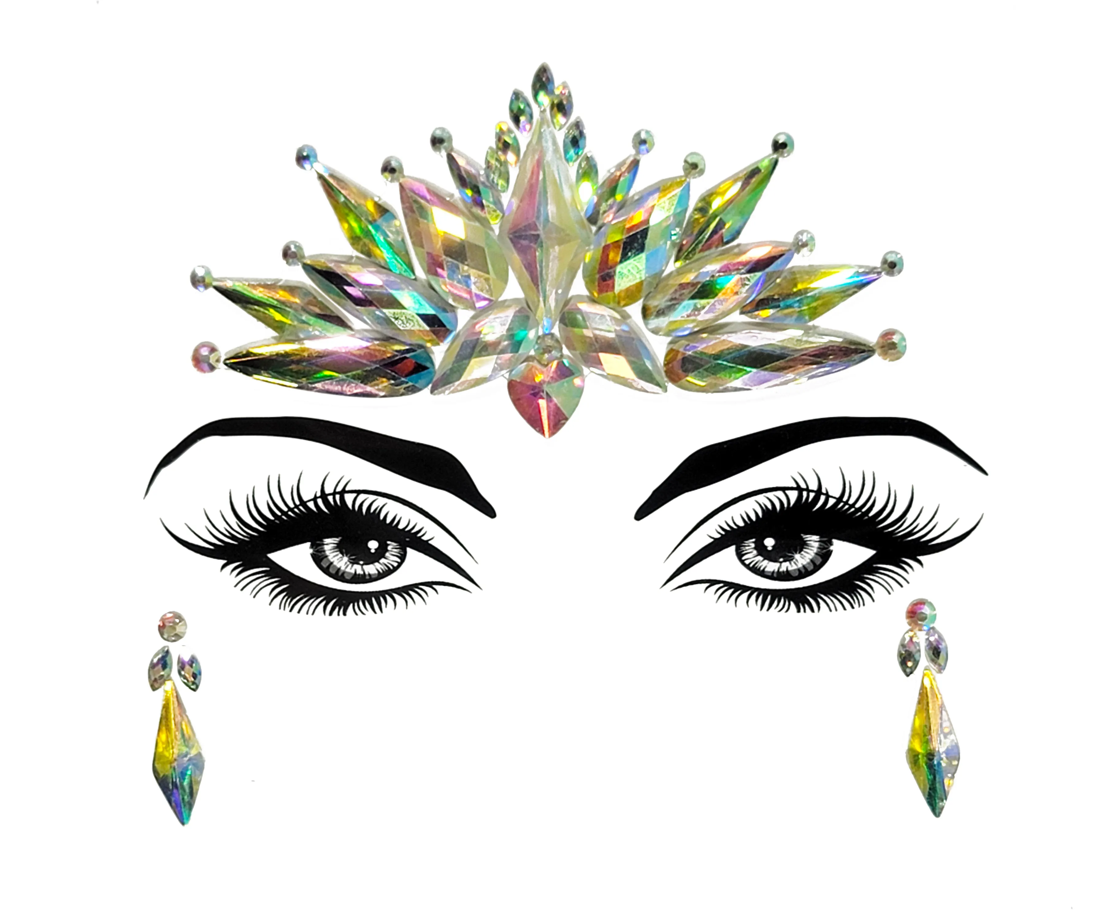 Aquarius Face Gem Stickers