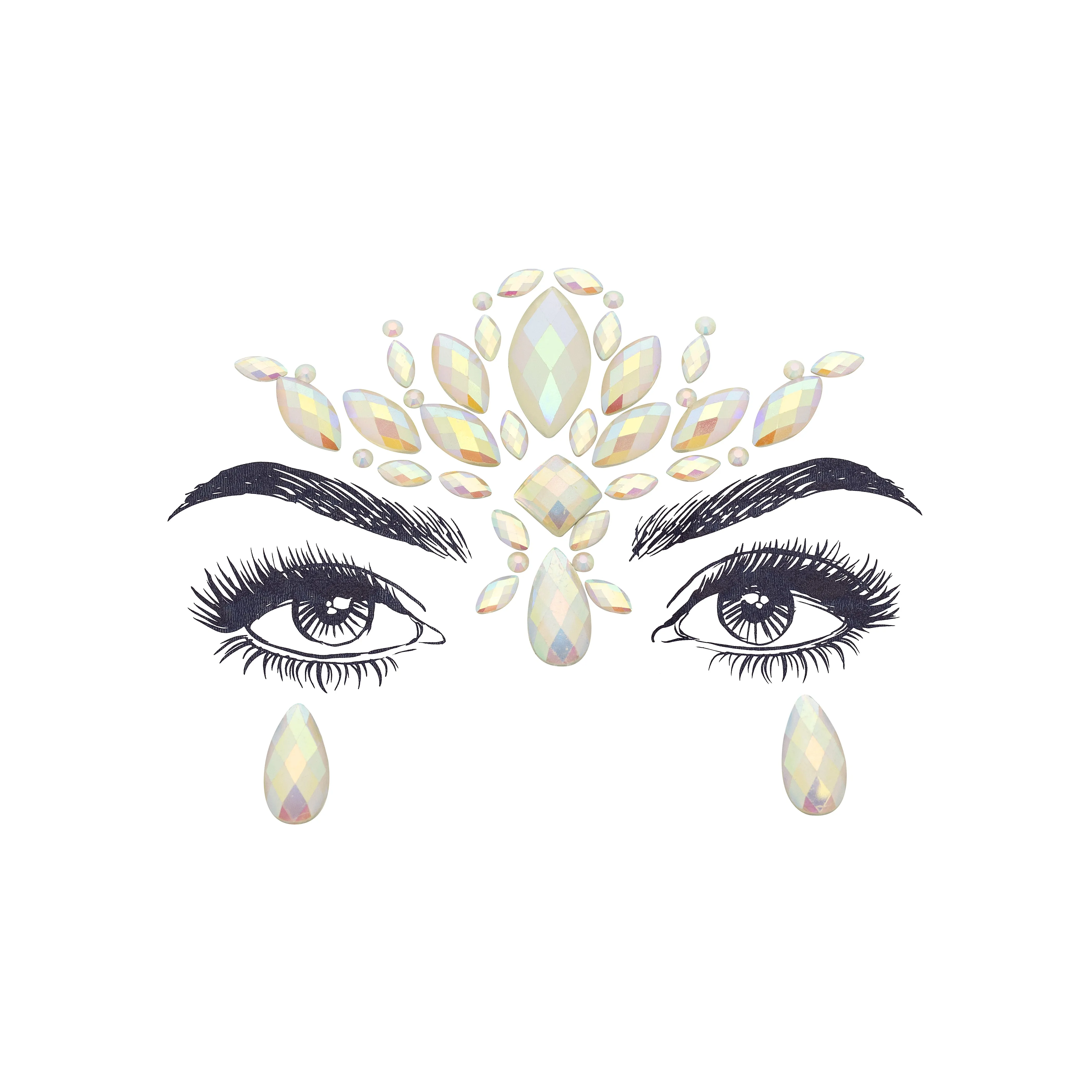 Brahma Face Gem Stickers