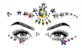 Capricorn Face Gem Stickers