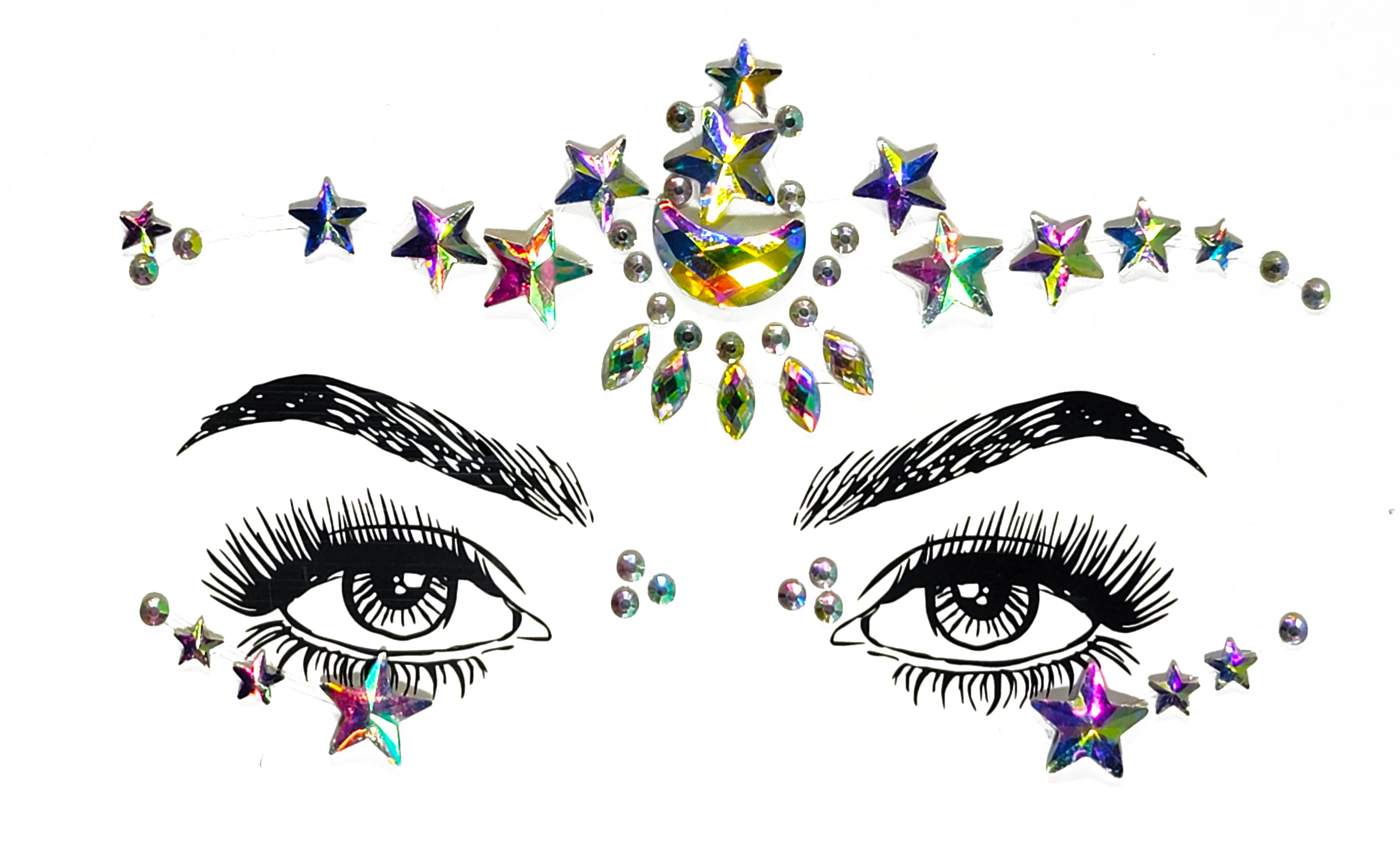 Capricorn Face Gem Stickers