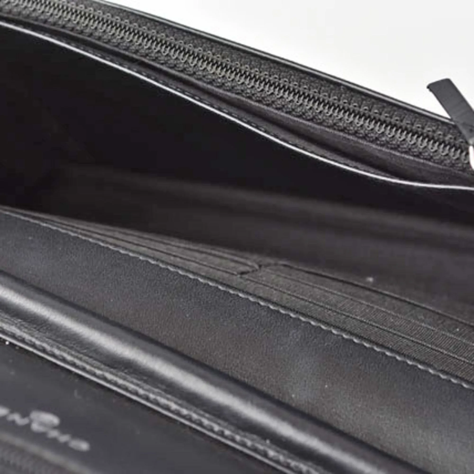 Chanel chain shoulder bag long wallet clutch CHANEL caviar skin CC mark black