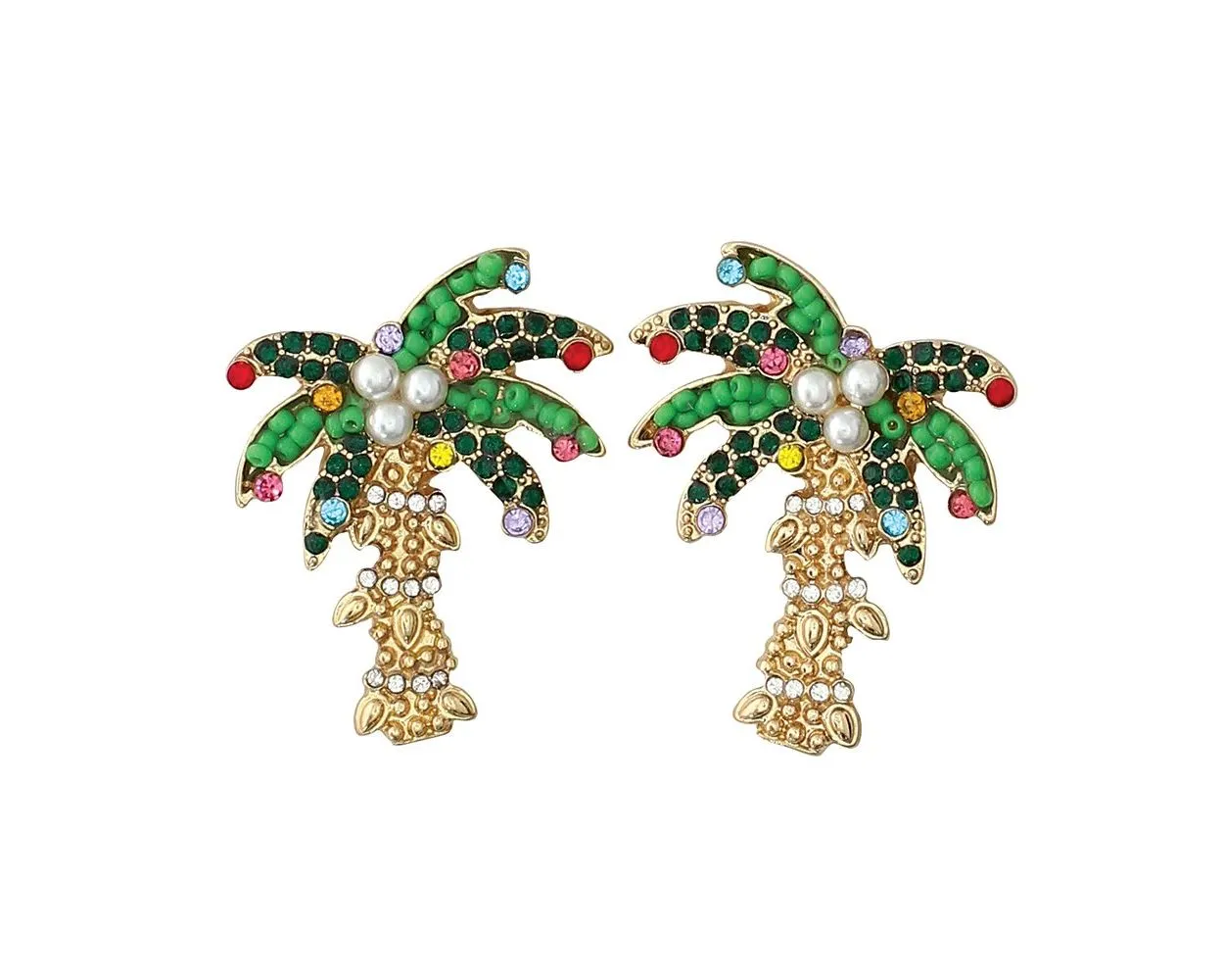 Christmas Palm Tree Earrings