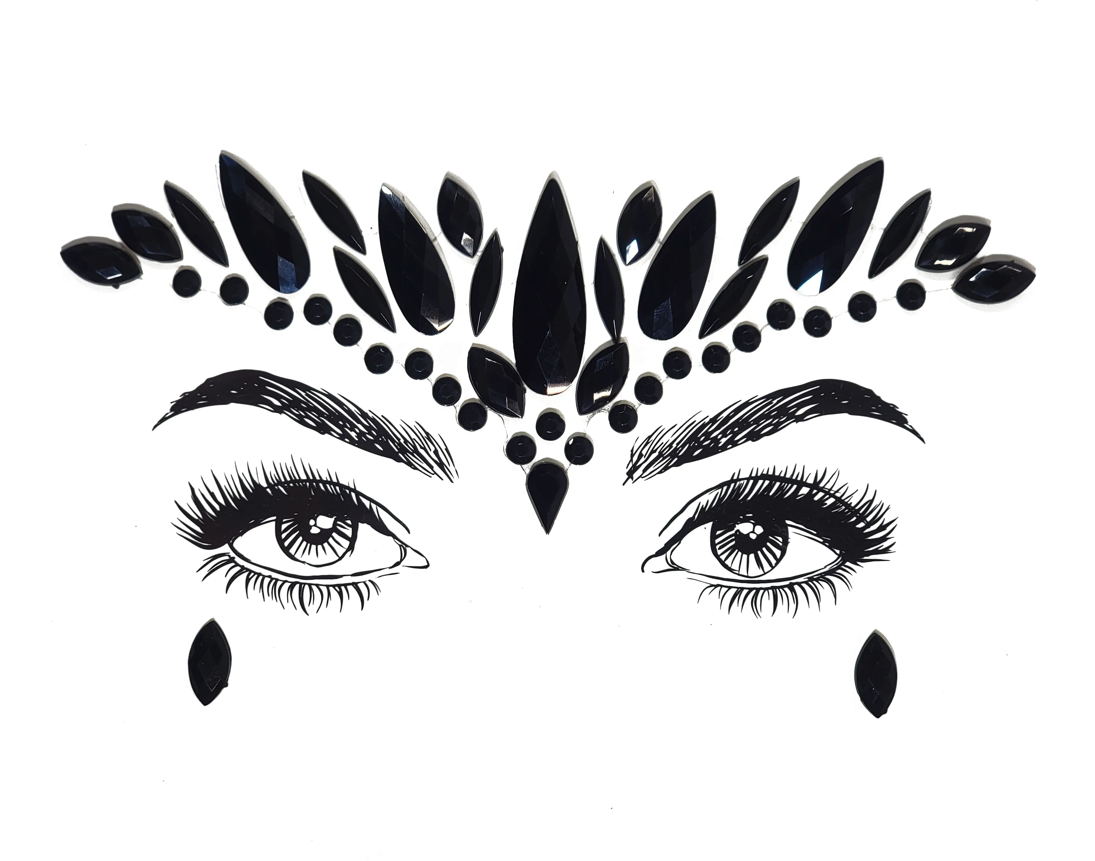Durga Face Gem Stickers