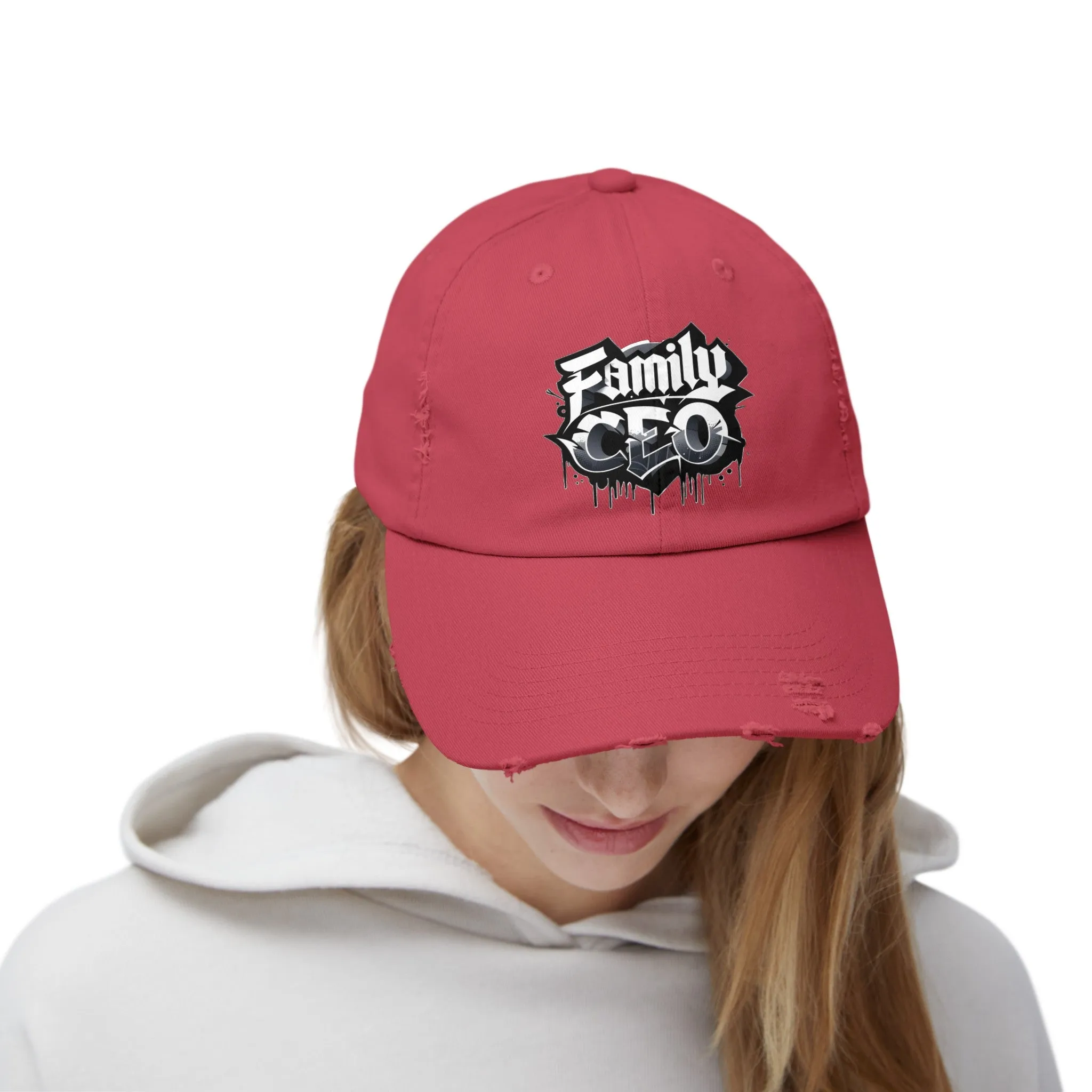 Family CEO Unisex (Adult) Distressed Cap