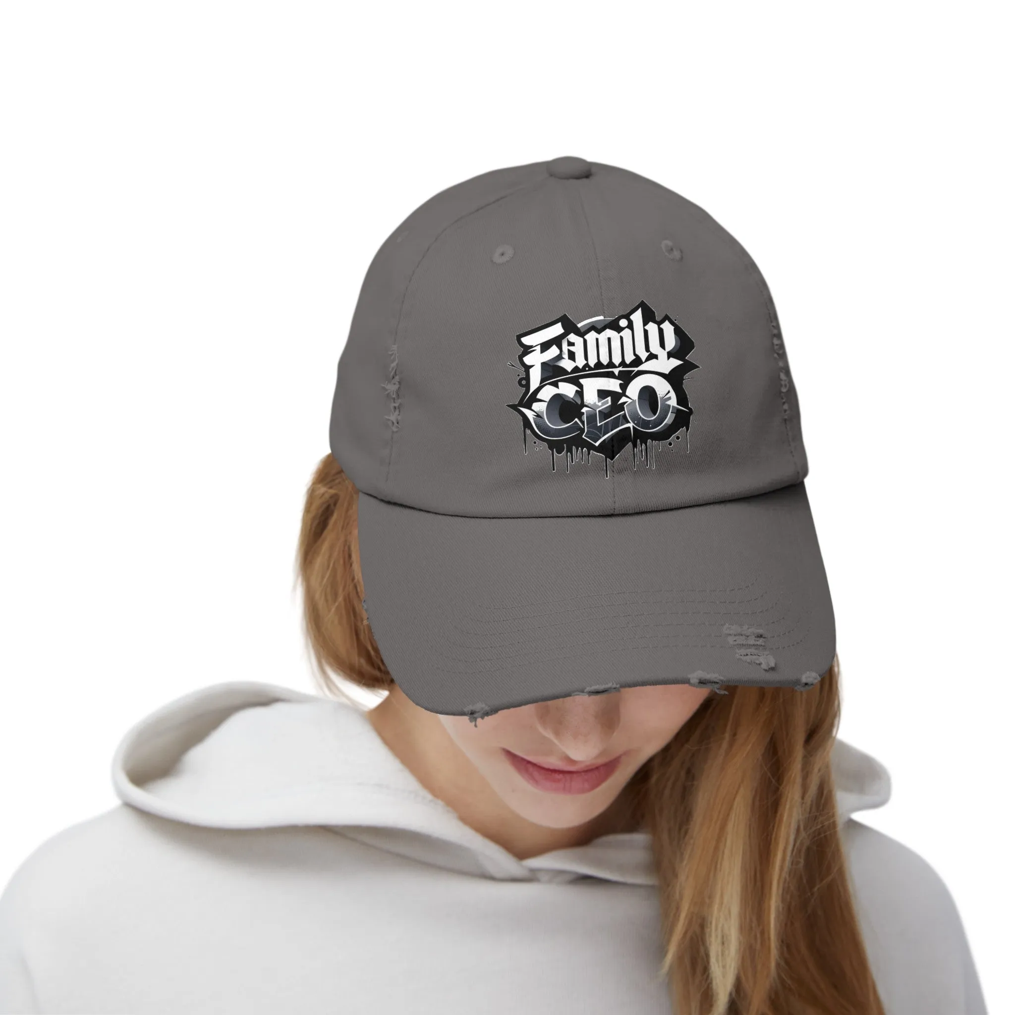 Family CEO Unisex (Adult) Distressed Cap