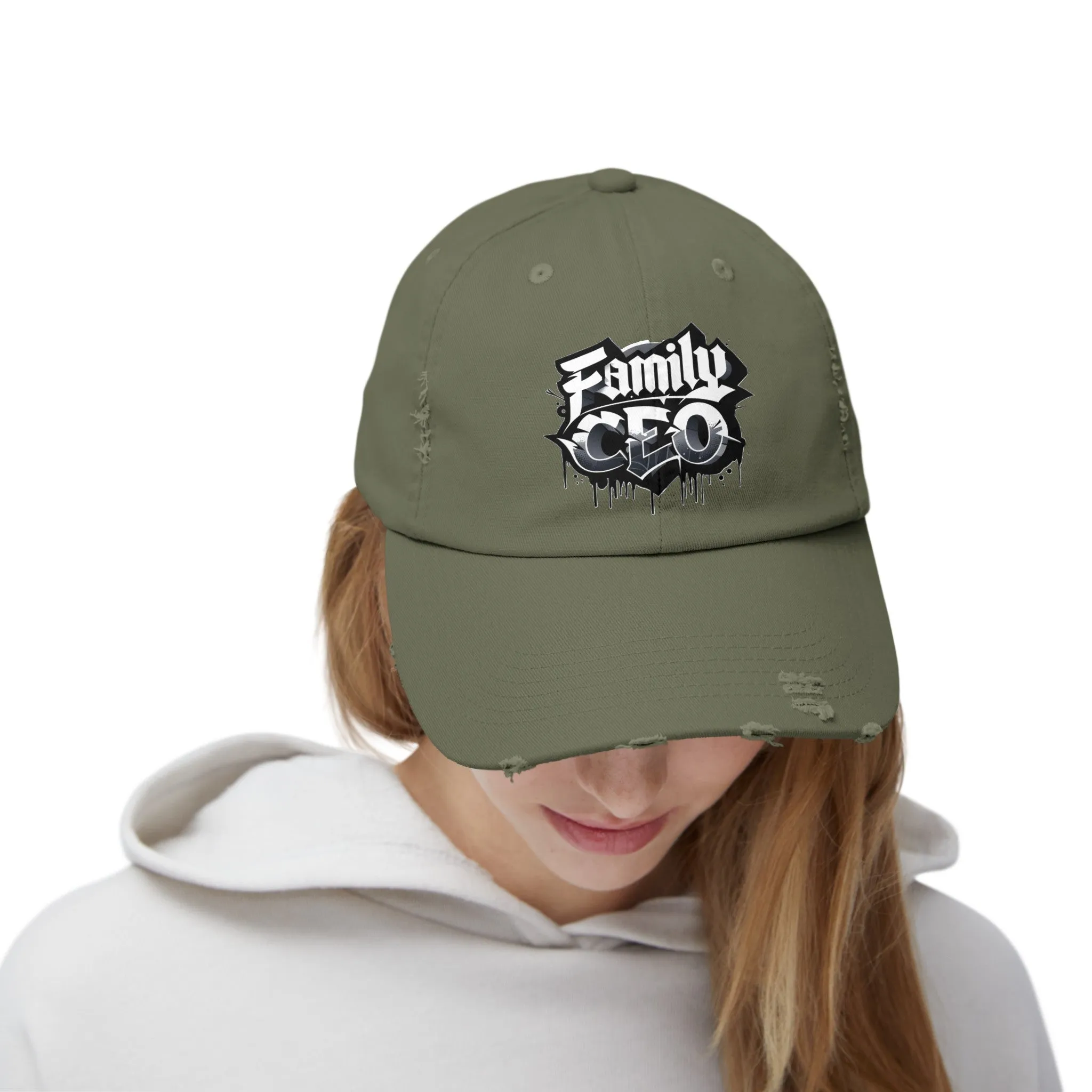 Family CEO Unisex (Adult) Distressed Cap