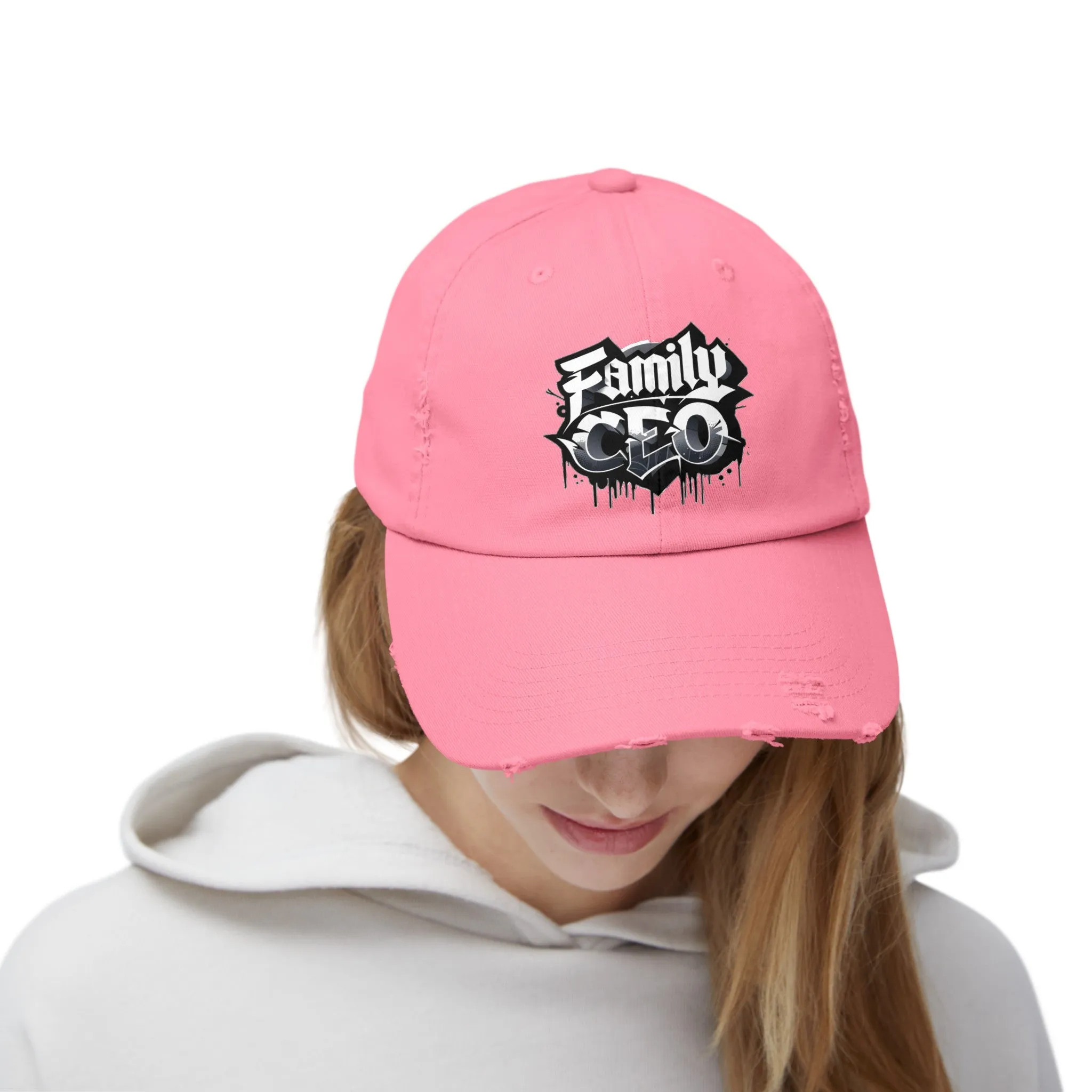 Family CEO Unisex (Adult) Distressed Cap