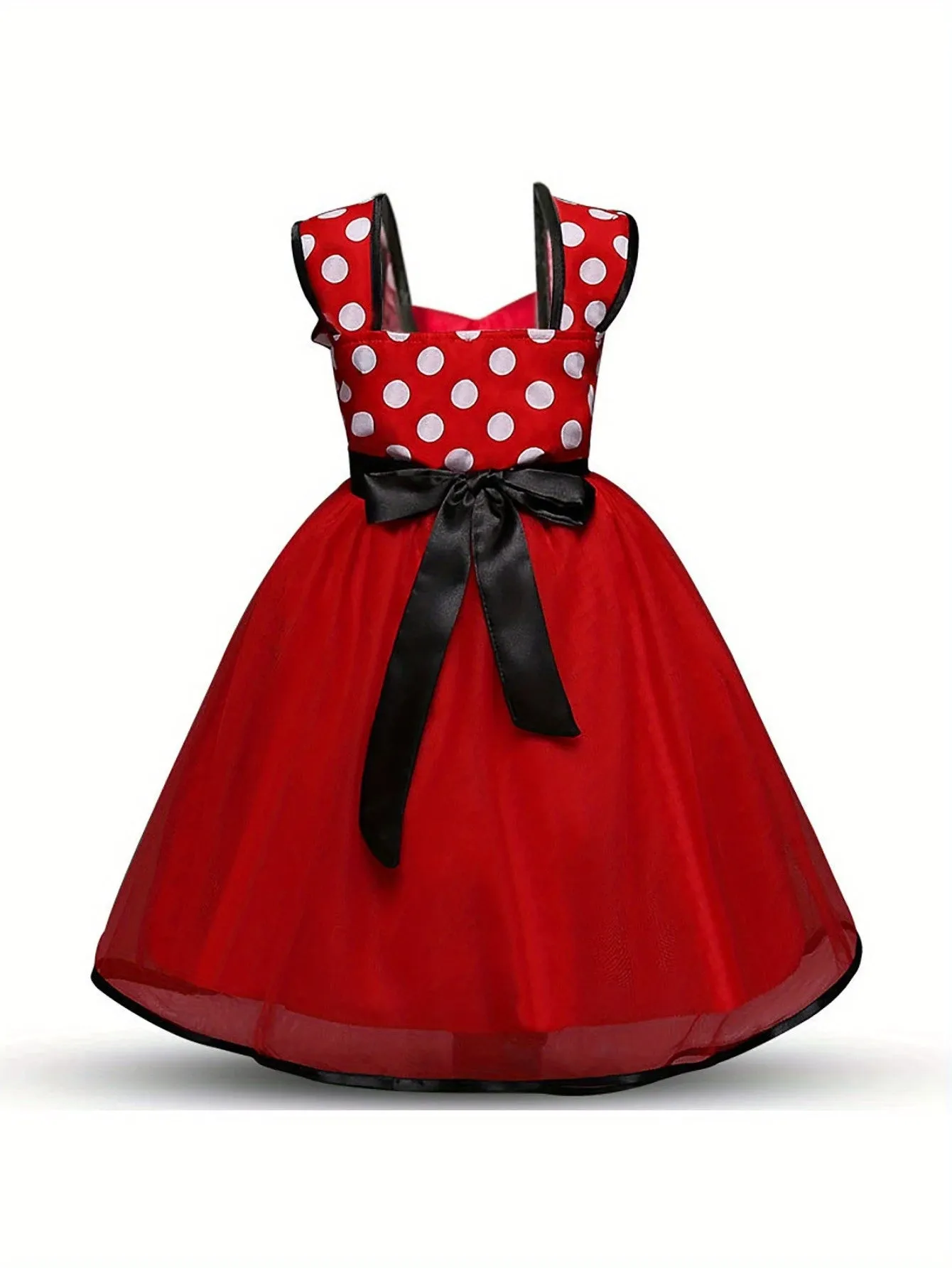 Kamo Mouse Polka Dots Princess Pageant Dresses, Girls Fancy Dress, Cute Clothing For Babies And Toddlers With Polka Dots, Clothes For Baby Girls