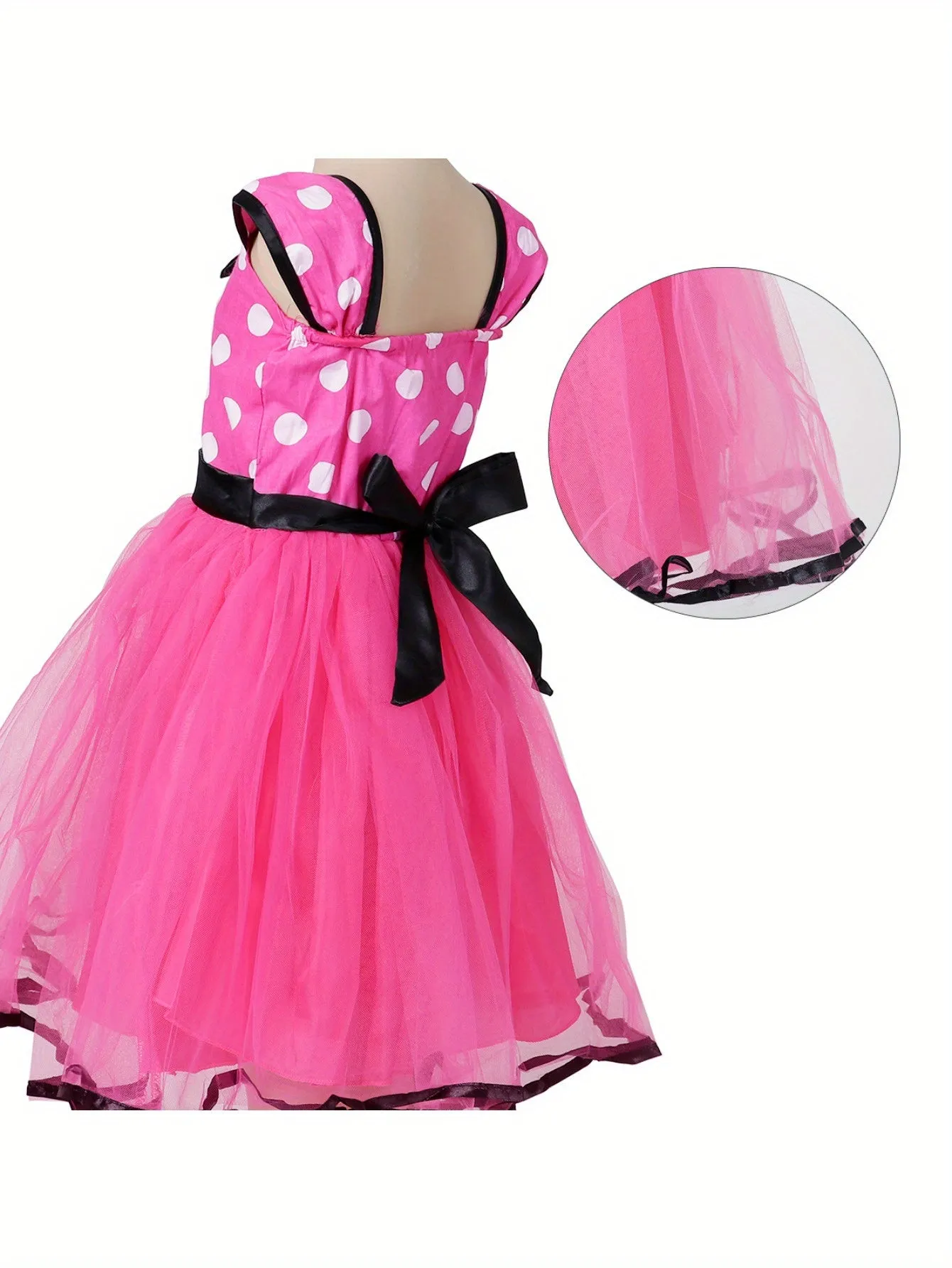 Kamo Mouse Polka Dots Princess Pageant Dresses, Girls Fancy Dress, Cute Clothing For Babies And Toddlers With Polka Dots, Clothes For Baby Girls