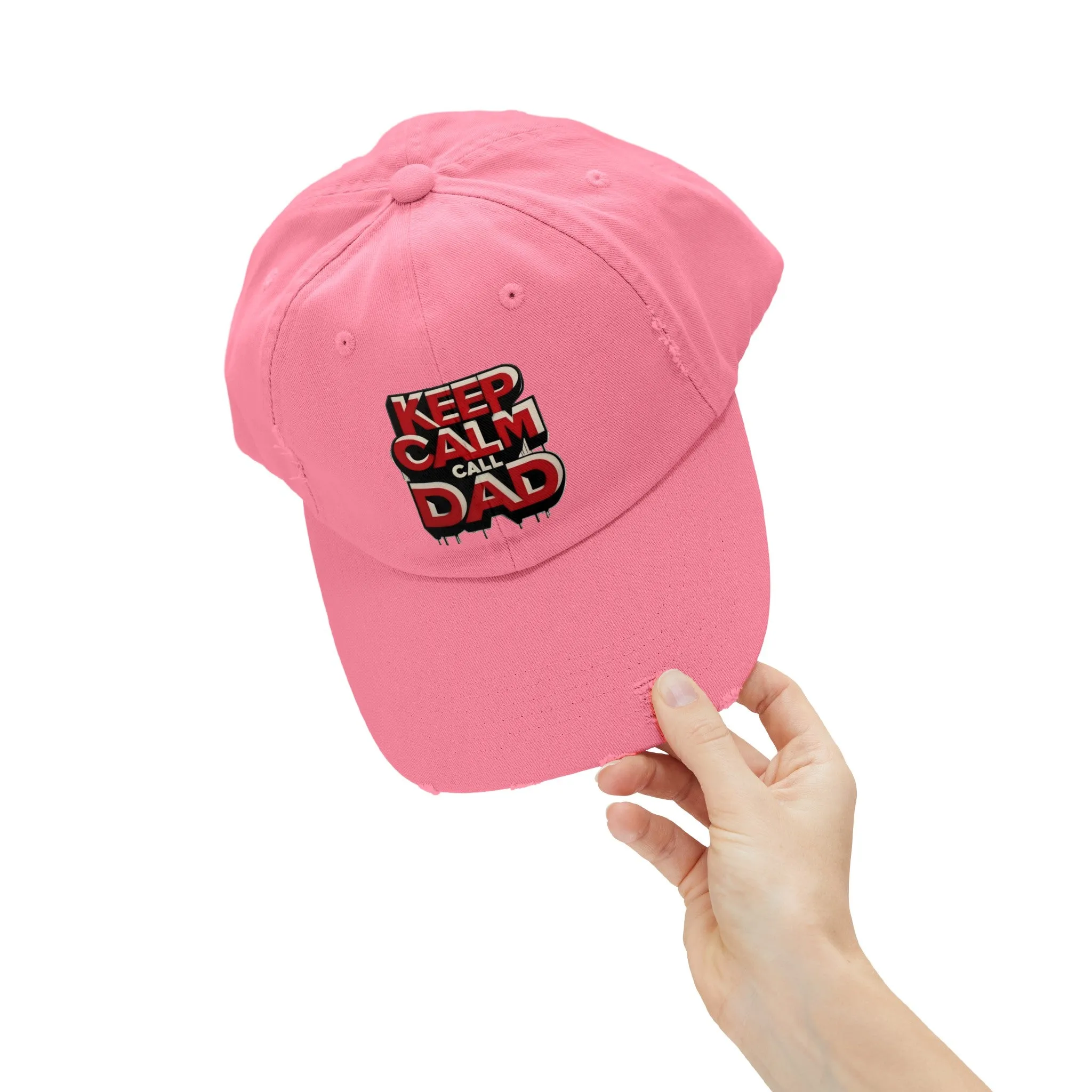 Keep Calm, Call Dad Distressed Cap (Unisex)