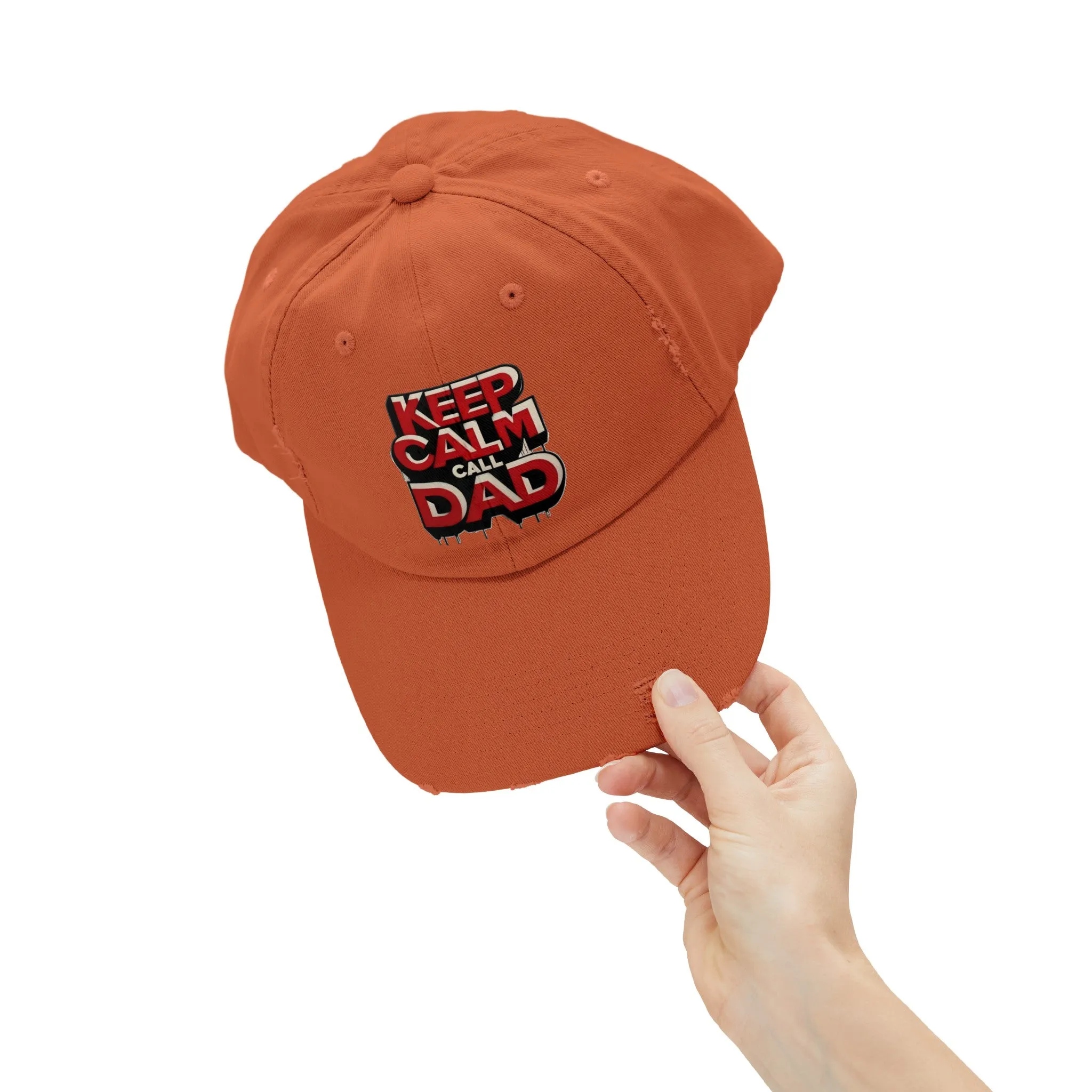 Keep Calm, Call Dad Distressed Cap (Unisex)