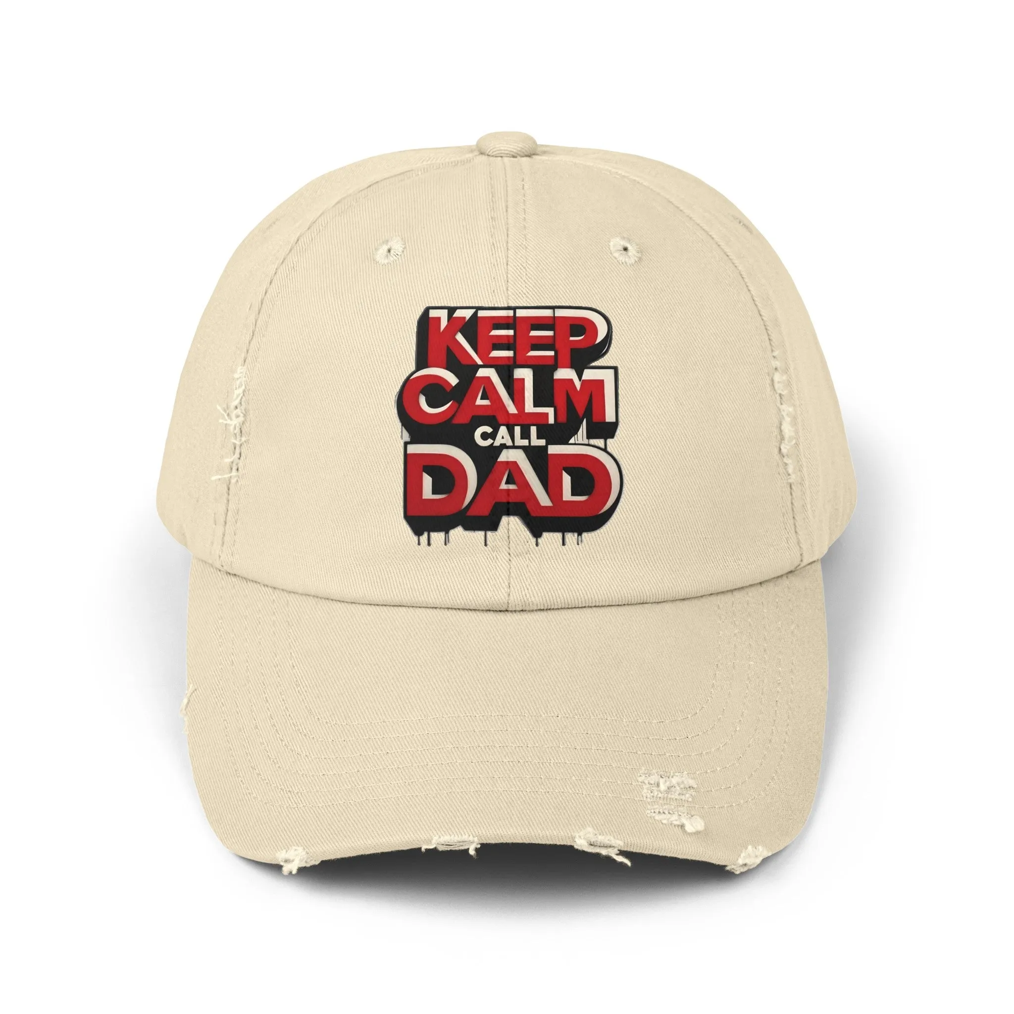 Keep Calm, Call Dad Distressed Cap (Unisex)