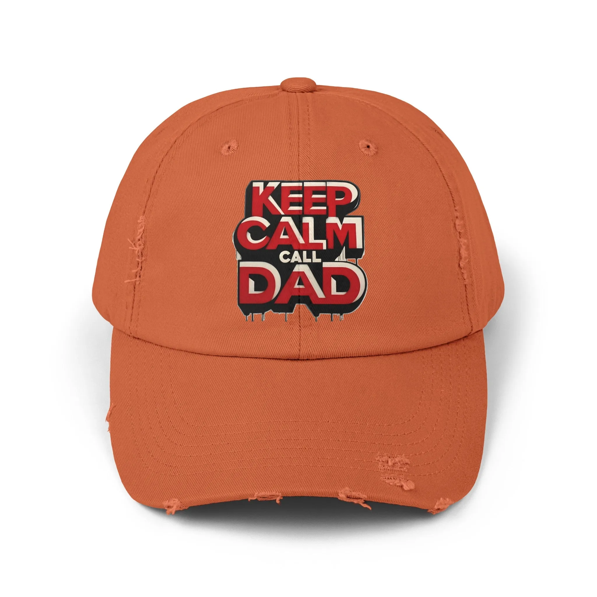Keep Calm, Call Dad Distressed Cap (Unisex)
