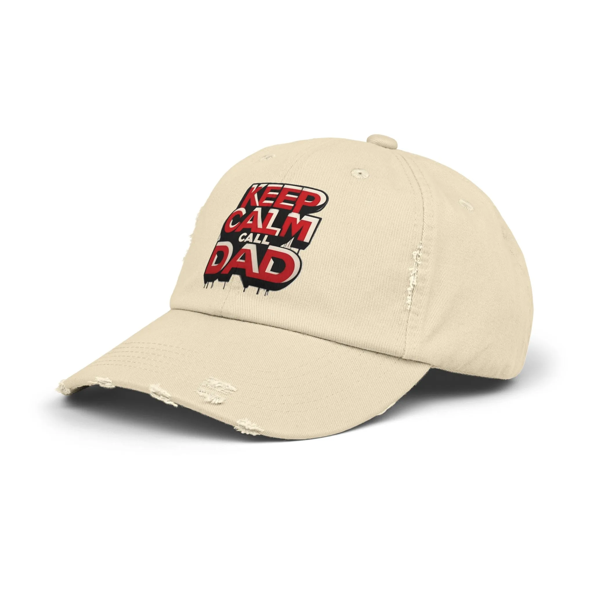 Keep Calm, Call Dad Distressed Cap (Unisex)