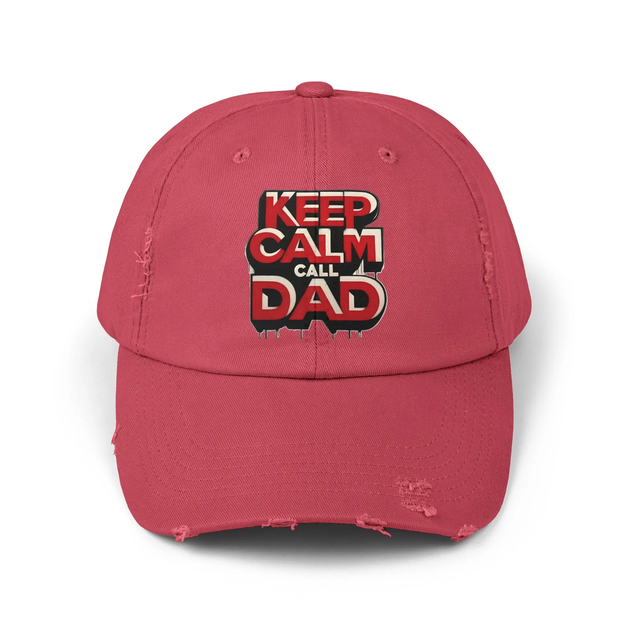 Keep Calm, Call Dad Distressed Cap (Unisex)