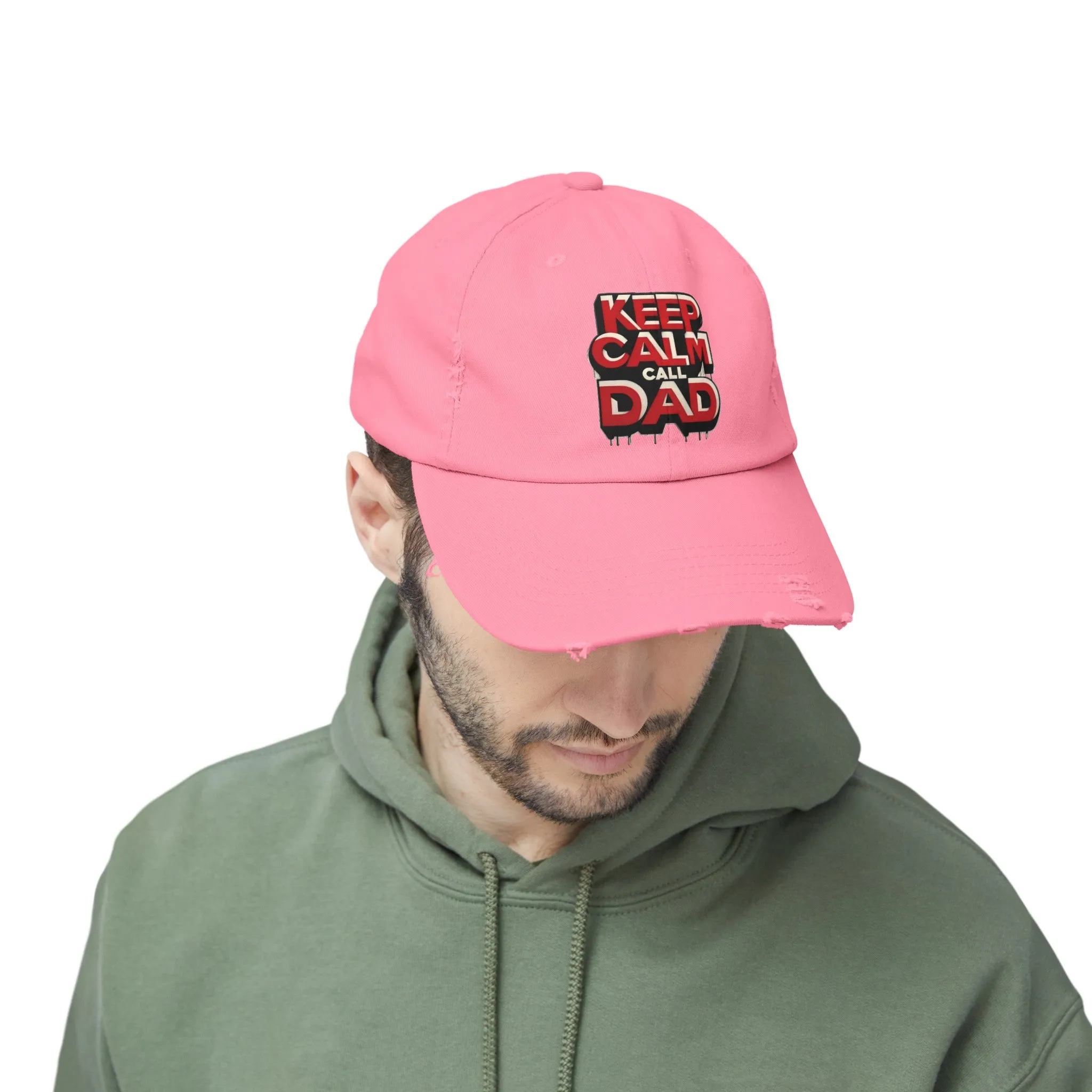 Keep Calm, Call Dad Distressed Cap (Unisex)