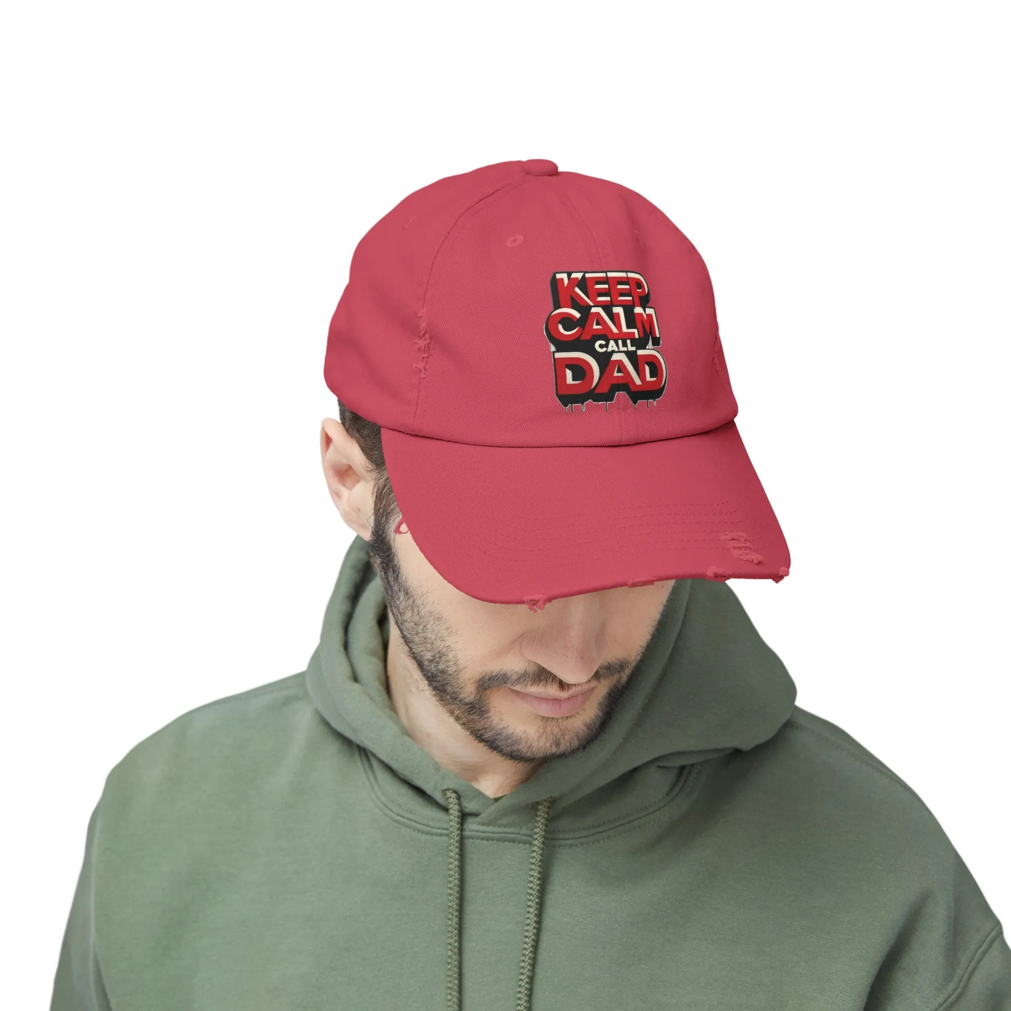 Keep Calm, Call Dad Distressed Cap (Unisex)