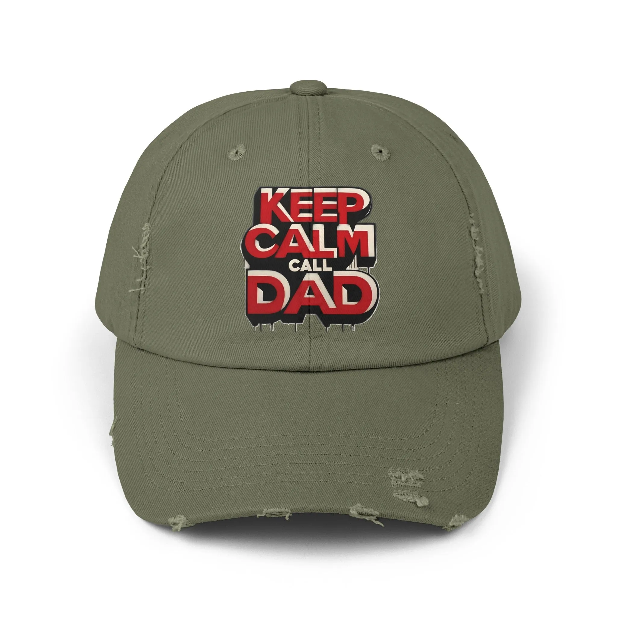 Keep Calm, Call Dad Distressed Cap (Unisex)