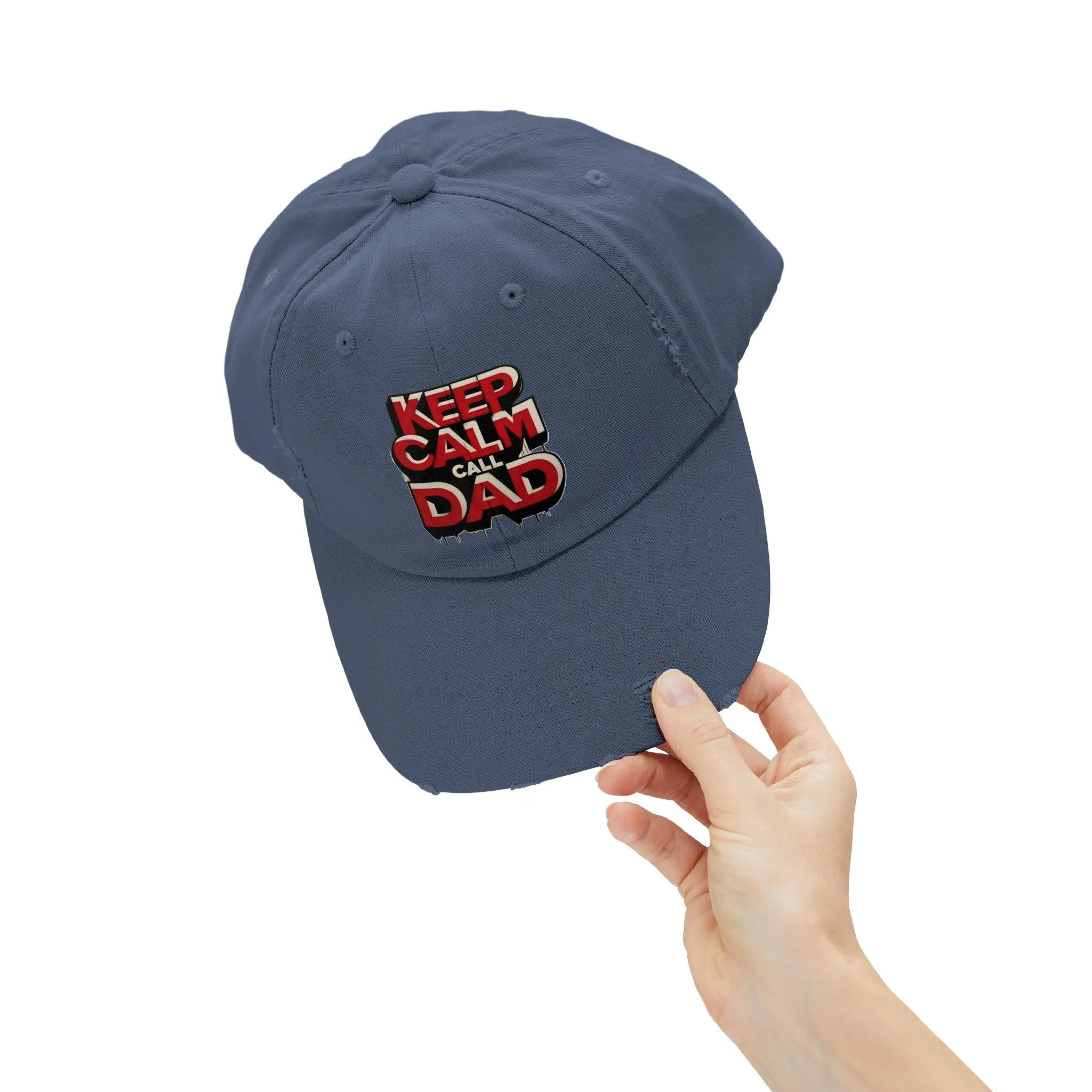 Keep Calm, Call Dad Distressed Cap (Unisex)