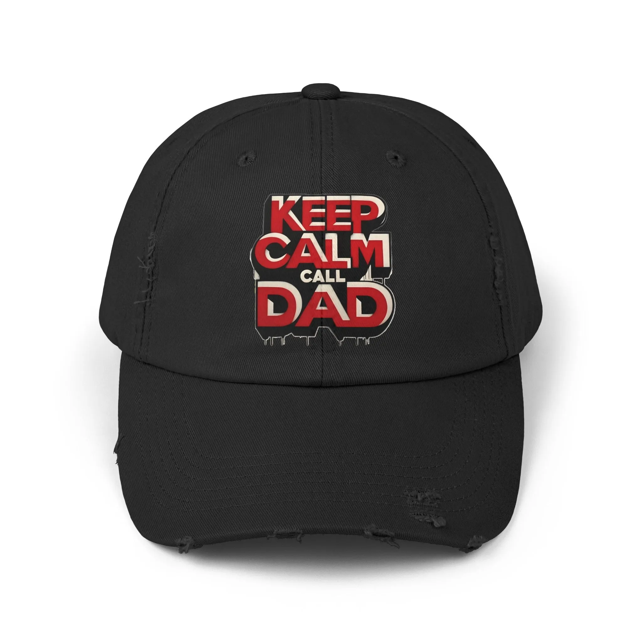 Keep Calm, Call Dad Distressed Cap (Unisex)