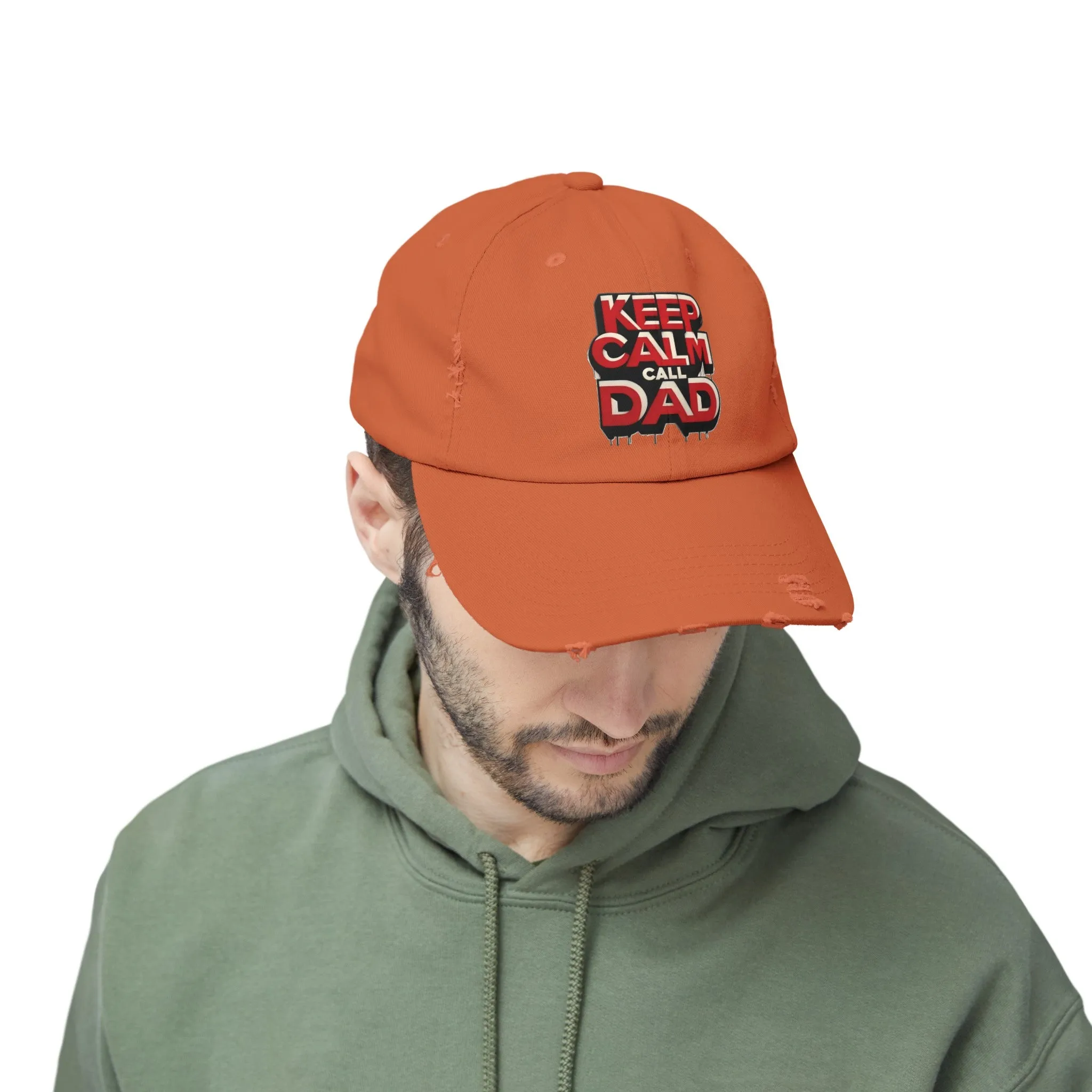 Keep Calm, Call Dad Distressed Cap (Unisex)