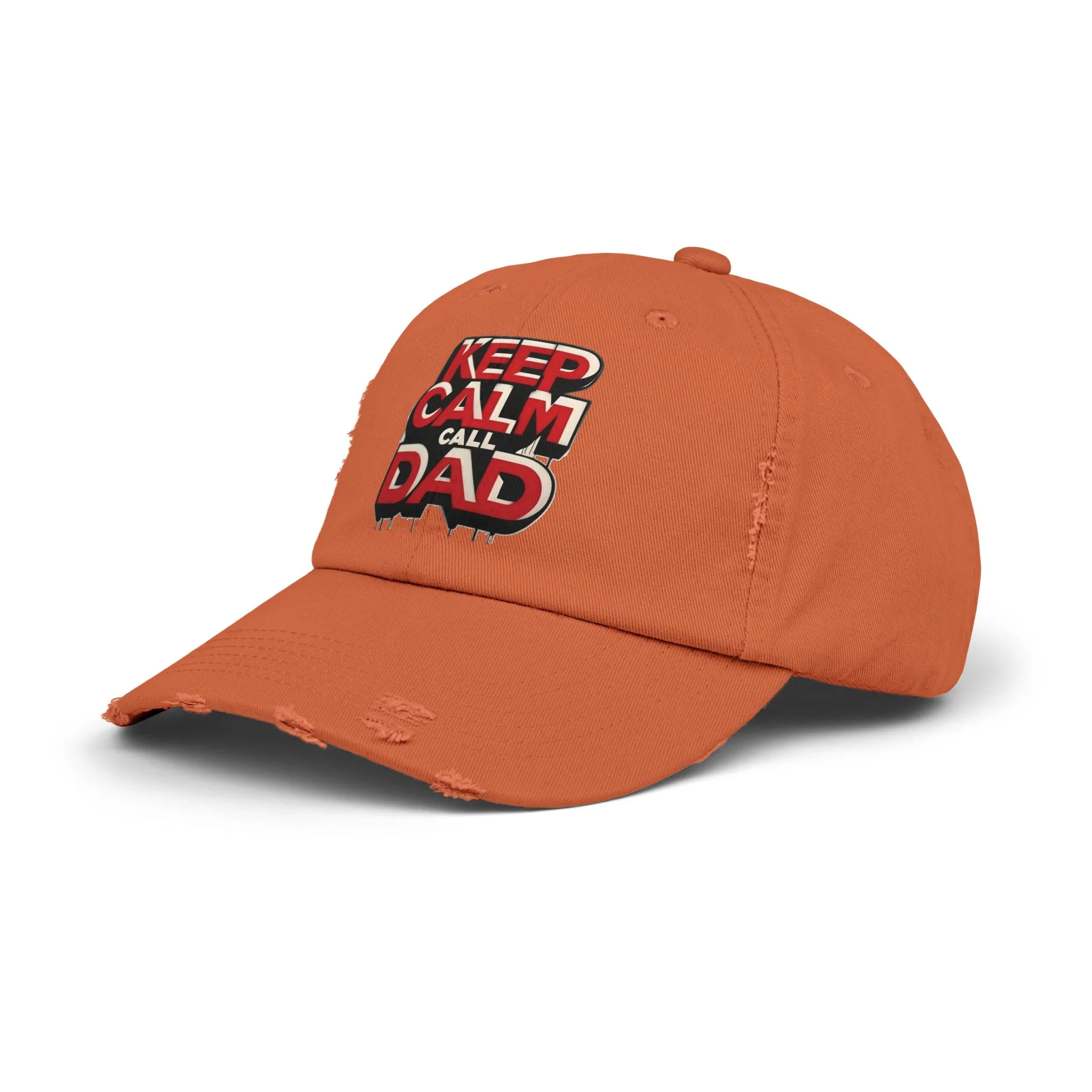 Keep Calm, Call Dad Distressed Cap (Unisex)