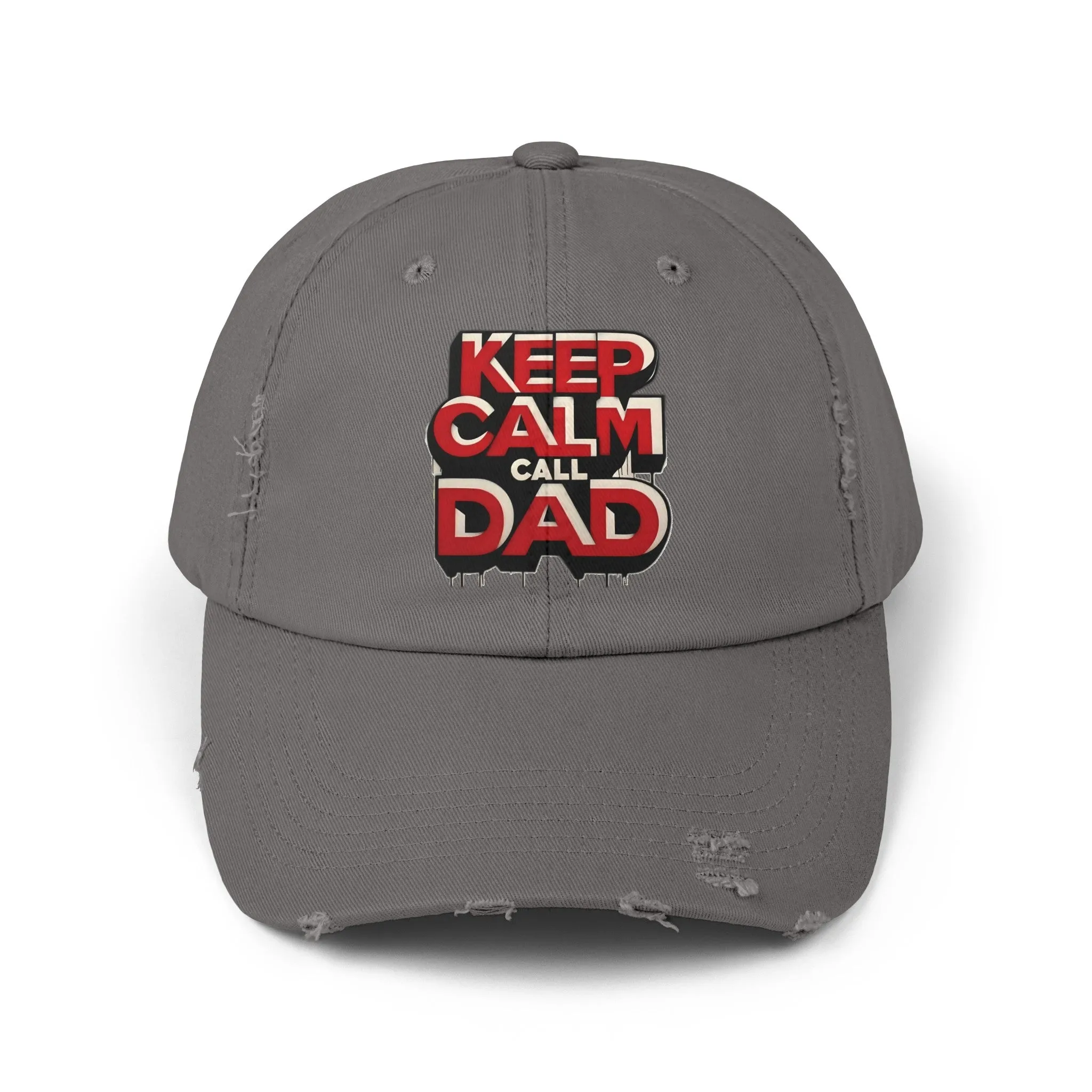 Keep Calm, Call Dad Distressed Cap (Unisex)