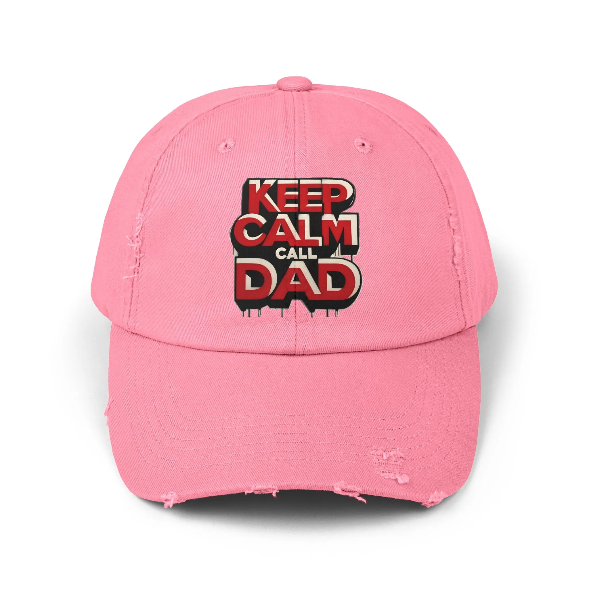 Keep Calm, Call Dad Distressed Cap (Unisex)