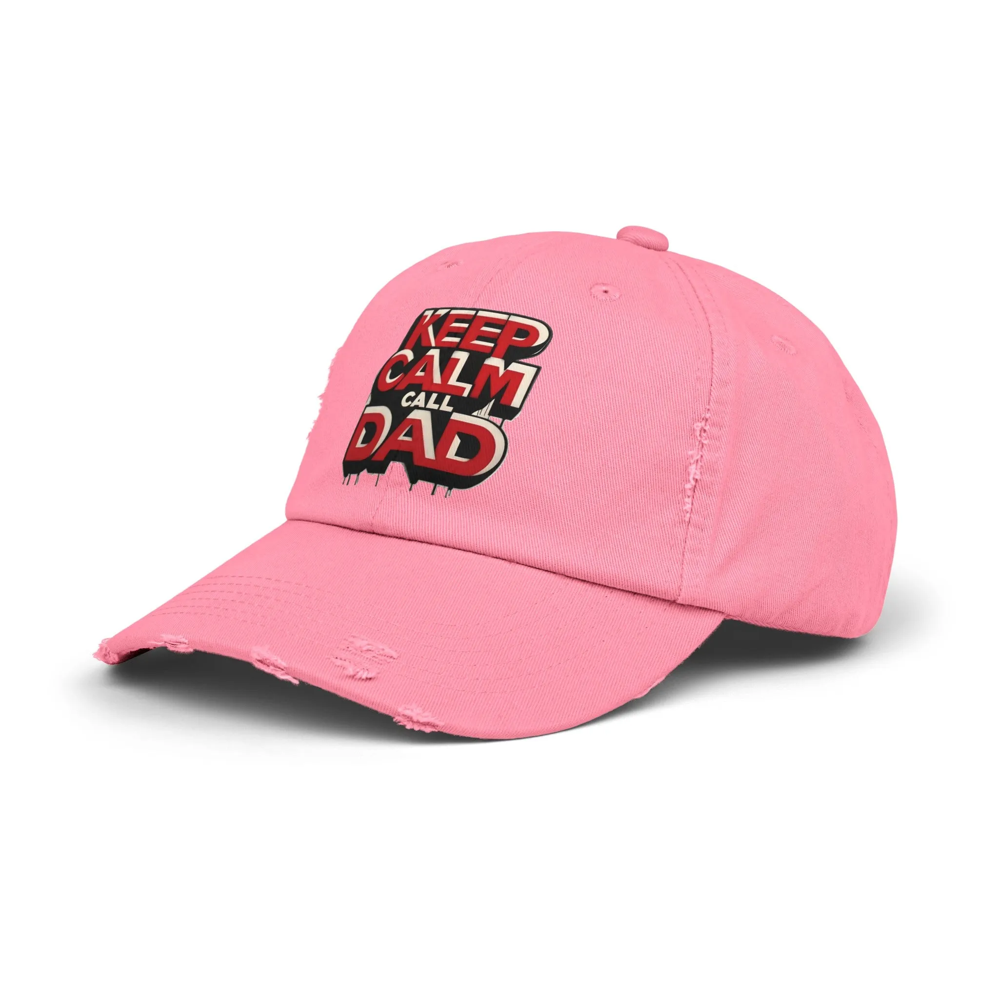 Keep Calm, Call Dad Distressed Cap (Unisex)