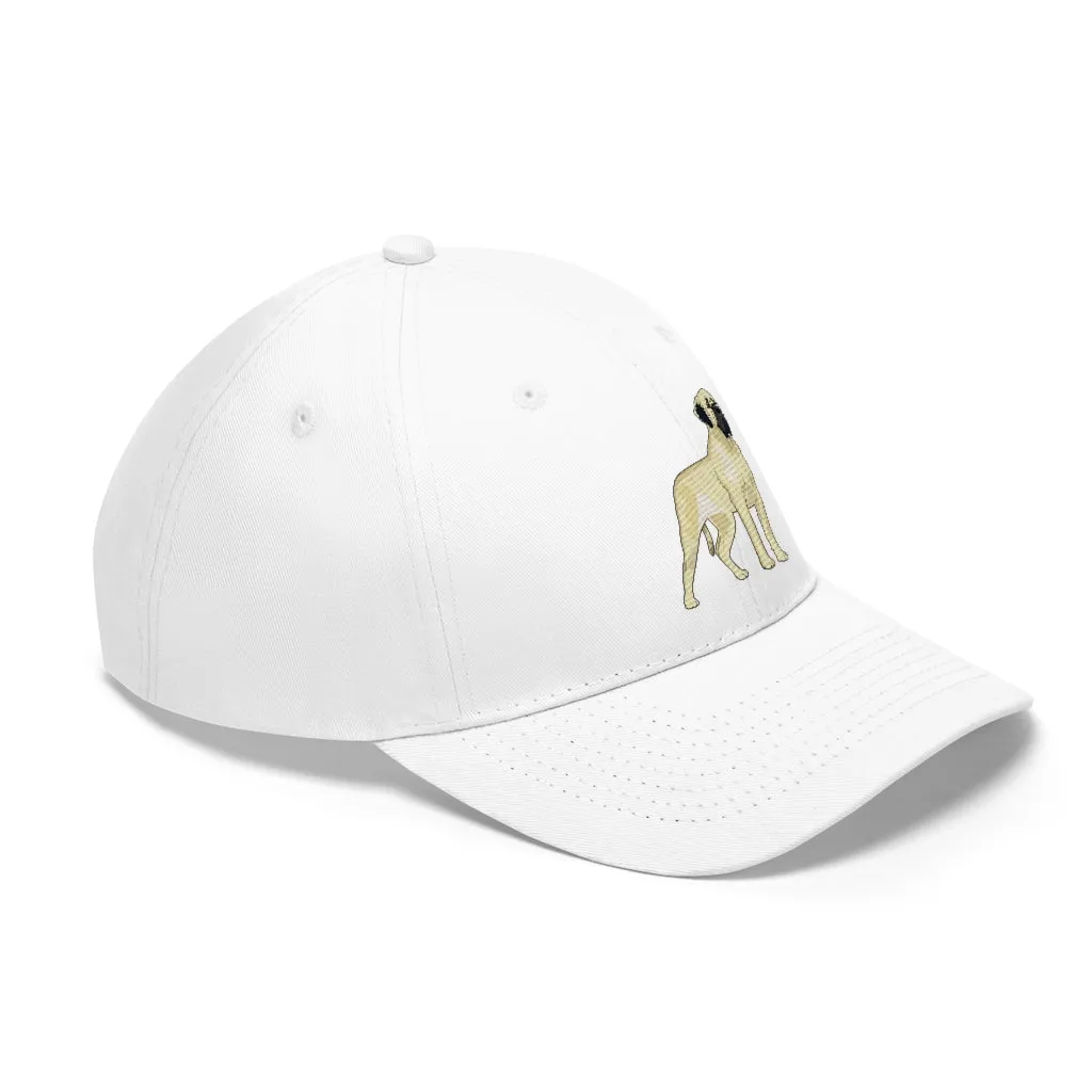 Mastiff Unisex Twill Hat, 100% Cotton Twill, 6 Panel Structure, Velcro Closure, Made in the USA!!