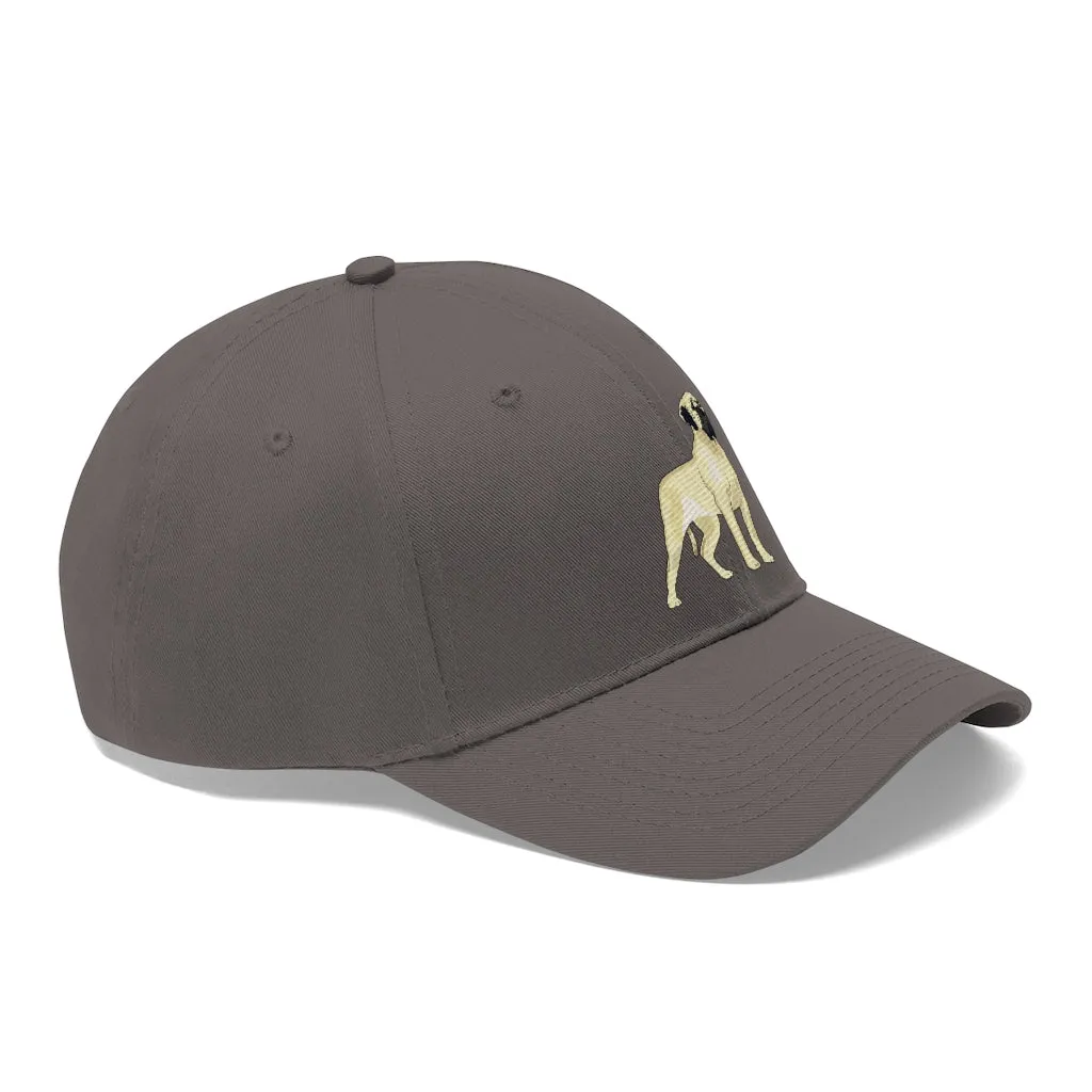 Mastiff Unisex Twill Hat, 100% Cotton Twill, 6 Panel Structure, Velcro Closure, Made in the USA!!