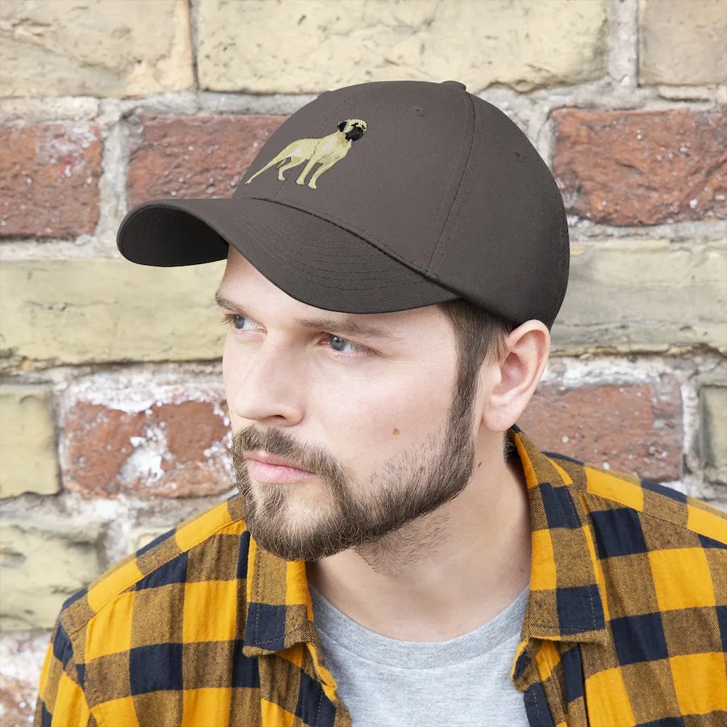 Mastiff Unisex Twill Hat, 100% Cotton Twill, 6 Panel Structure, Velcro Closure, Made in the USA!!
