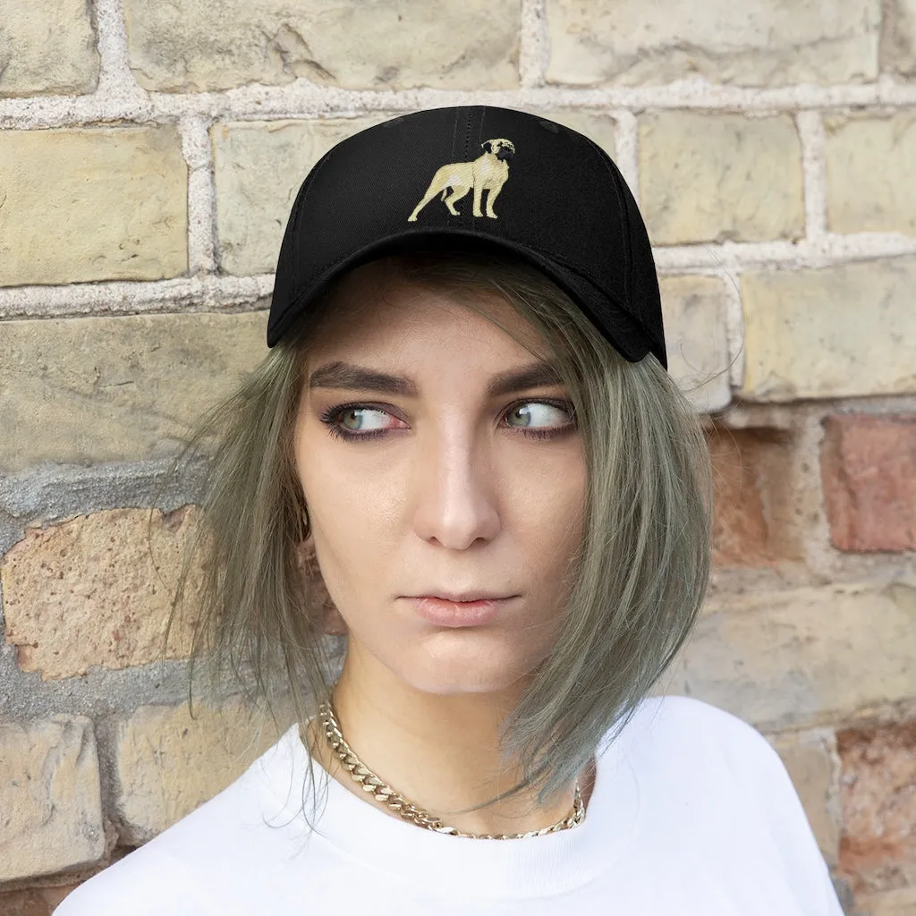 Mastiff Unisex Twill Hat, 100% Cotton Twill, 6 Panel Structure, Velcro Closure, Made in the USA!!