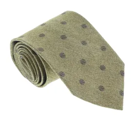 Missoni U5092 Gold/Brown Polka Dot Pure Silk Tie