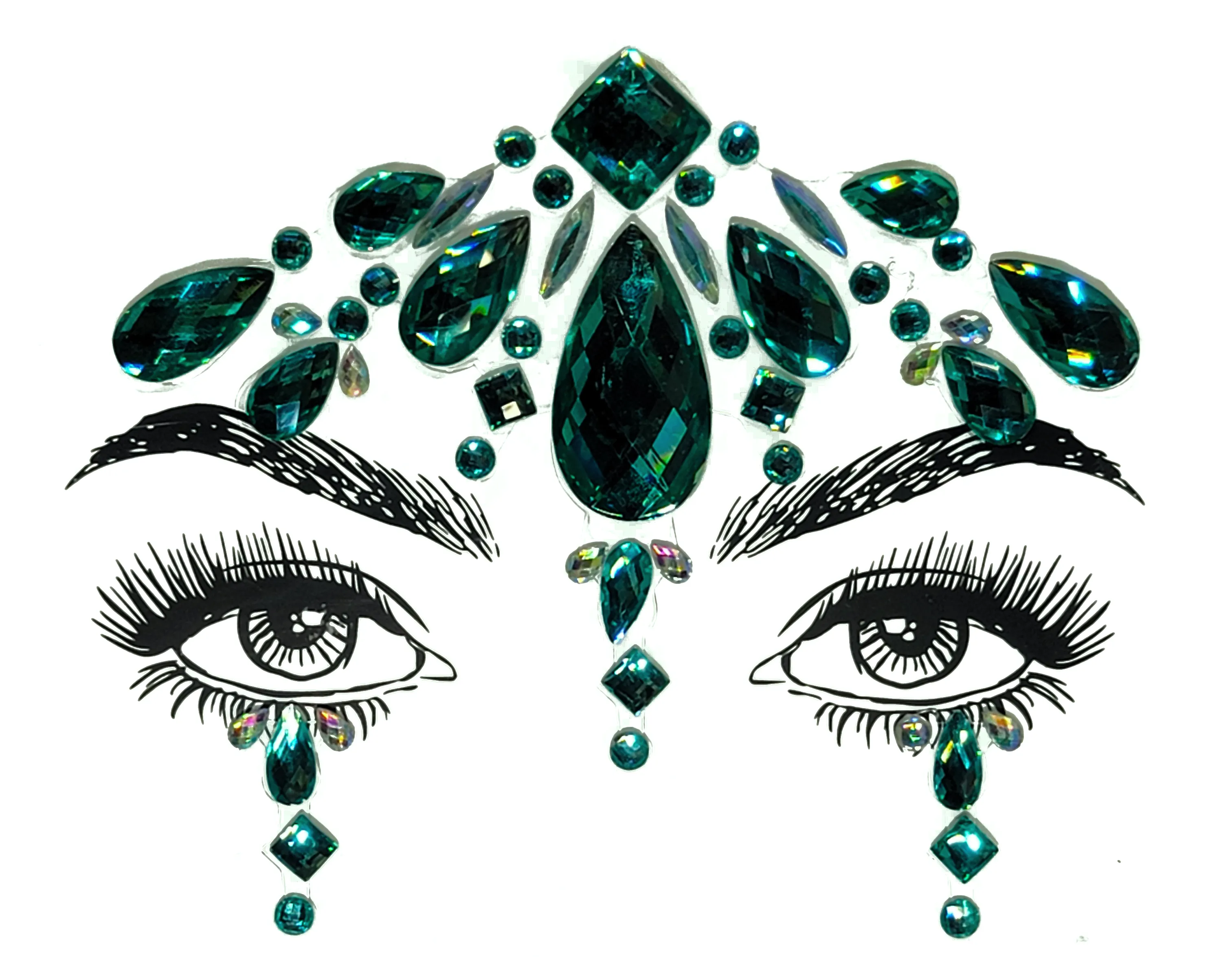 Pisces Face Gem Stickers