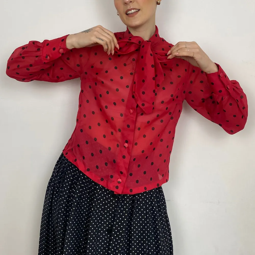 Polka Dot Blouse - XS