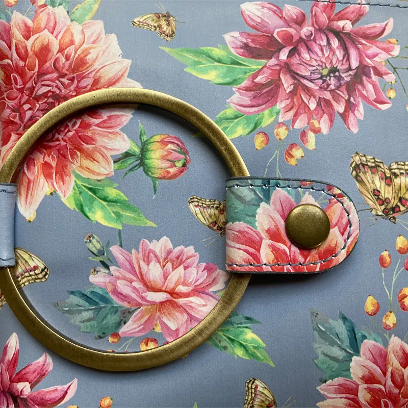 Ring Clutch - Blue Floral