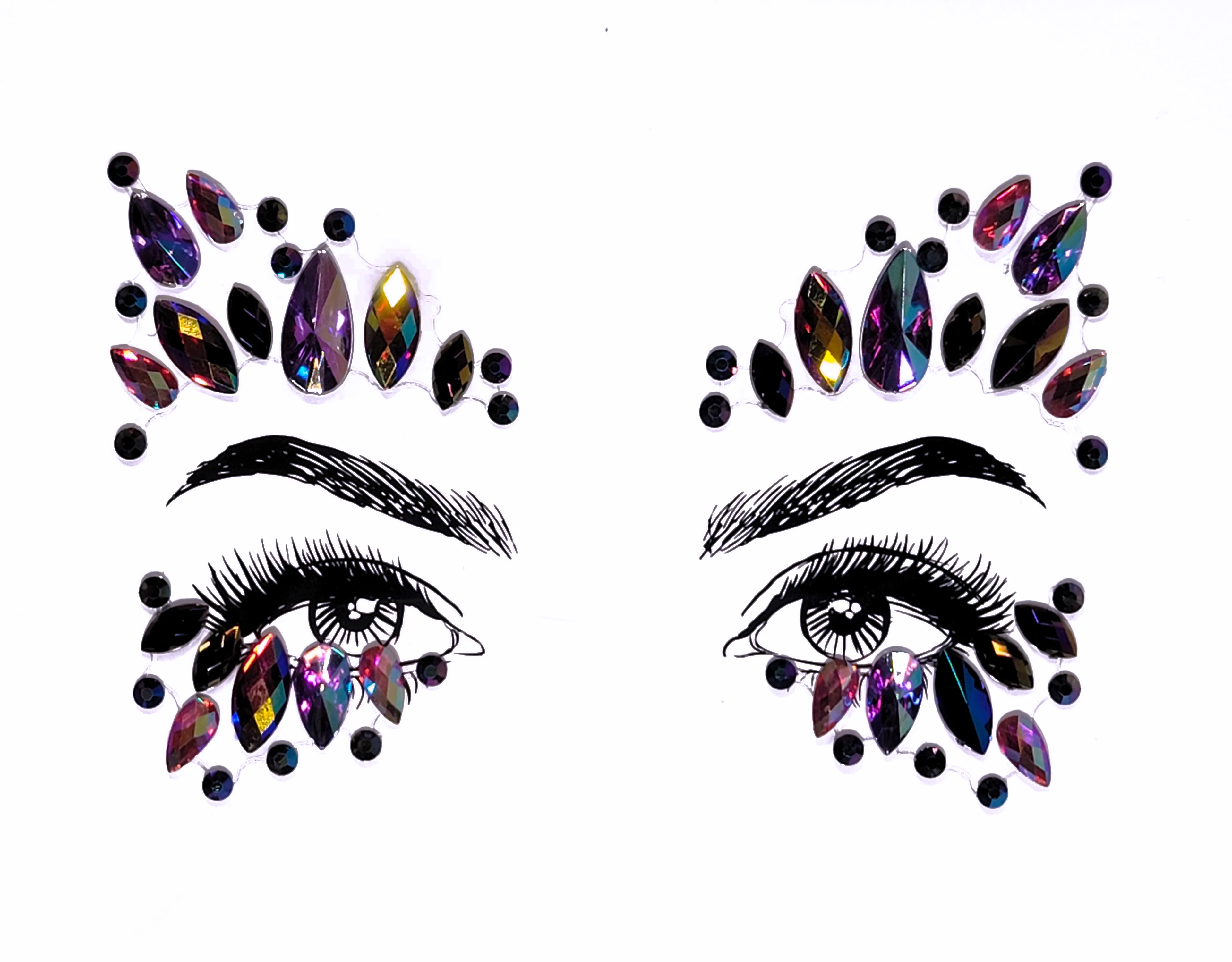 Scorpio Face Gem Stickers
