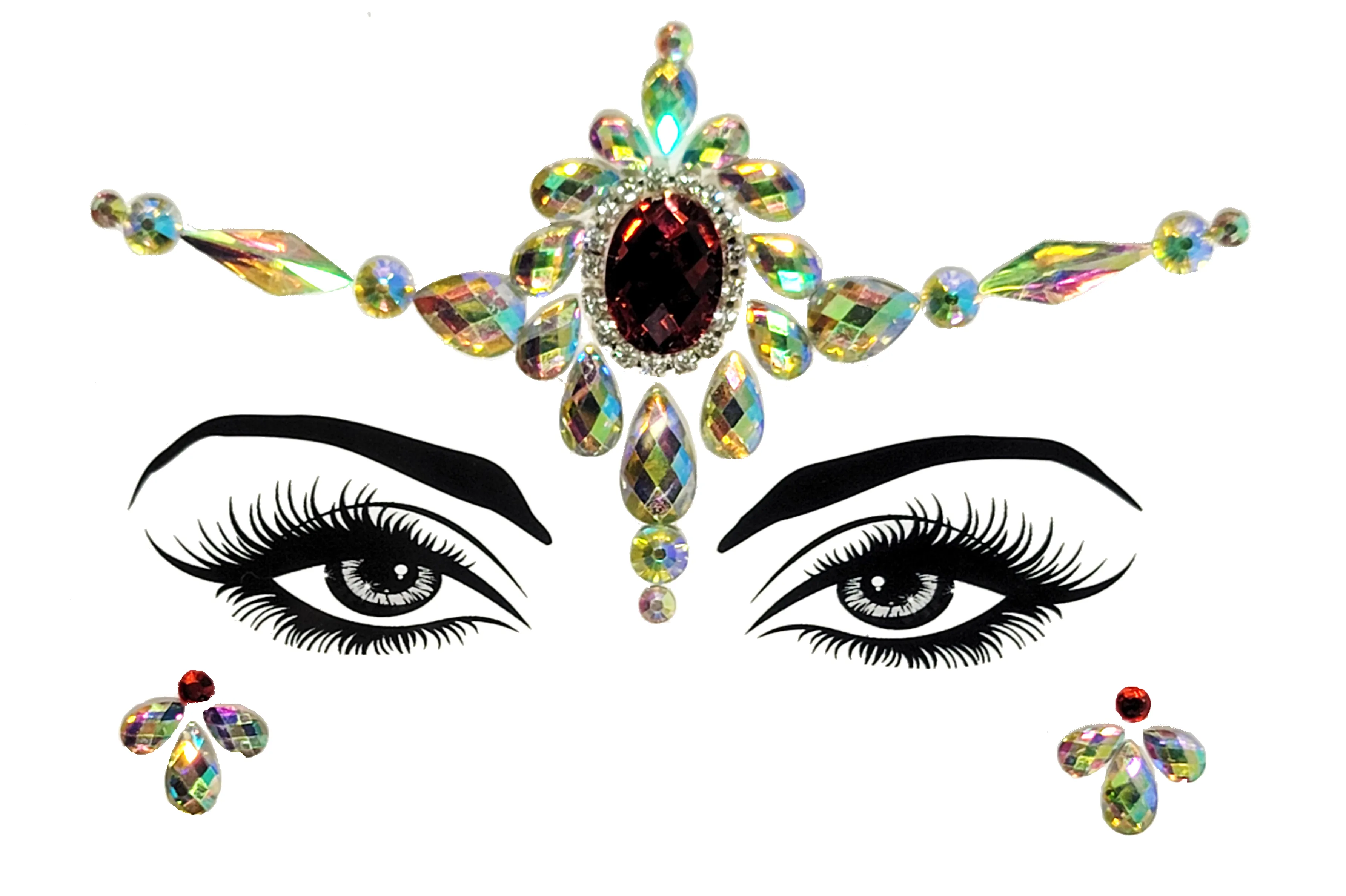 Taurus Face Gem Stickers