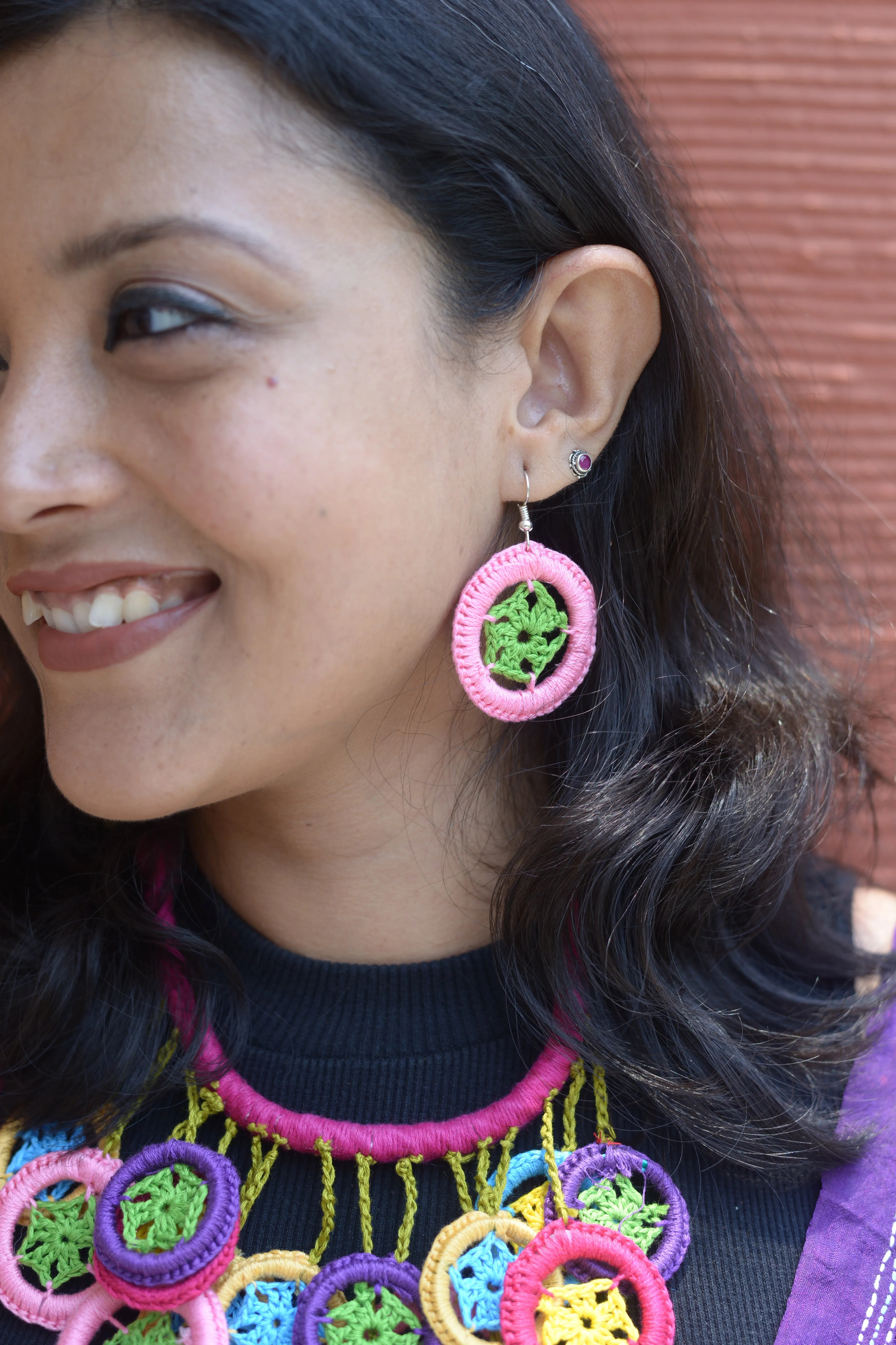 Twisha Crochet Necklace & Earrings  set
