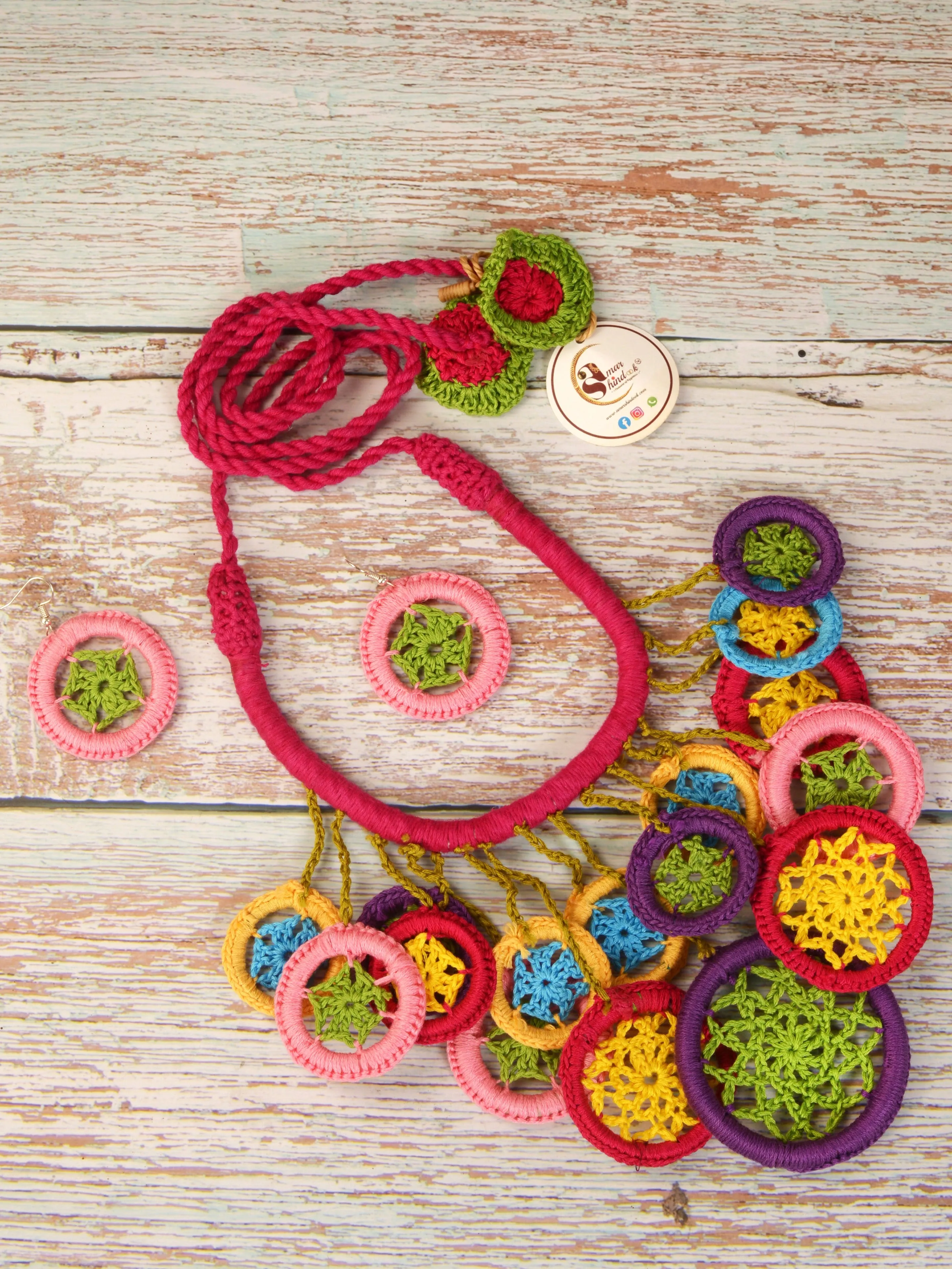 Twisha Crochet Necklace & Earrings  set