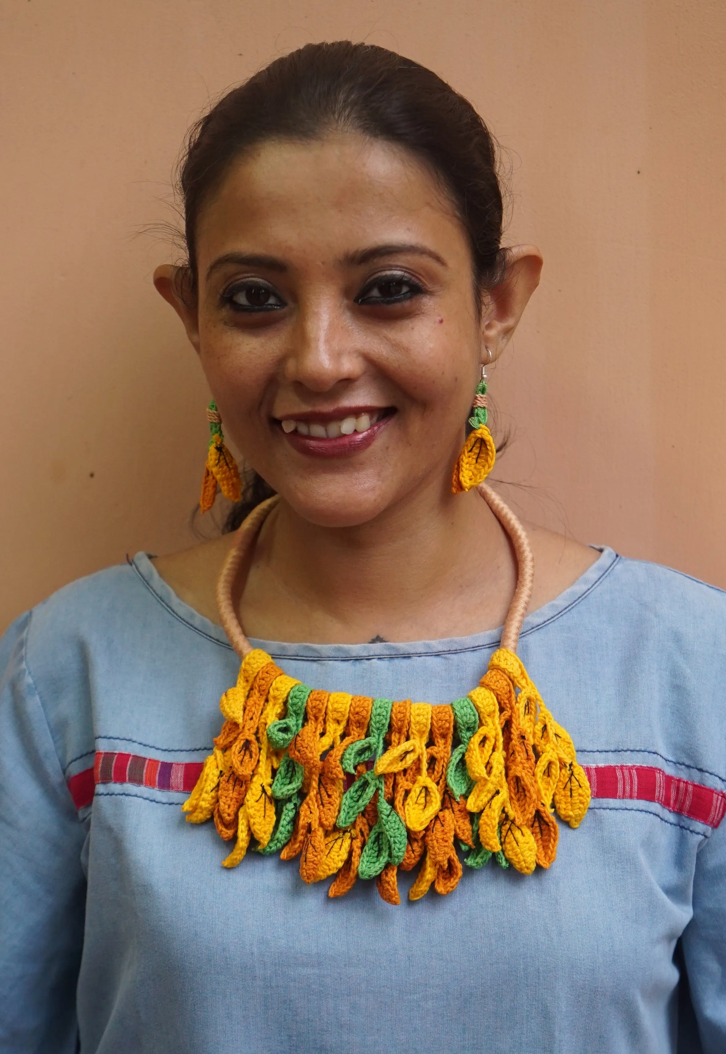 Udgita Crochet Necklace & Earrings  set