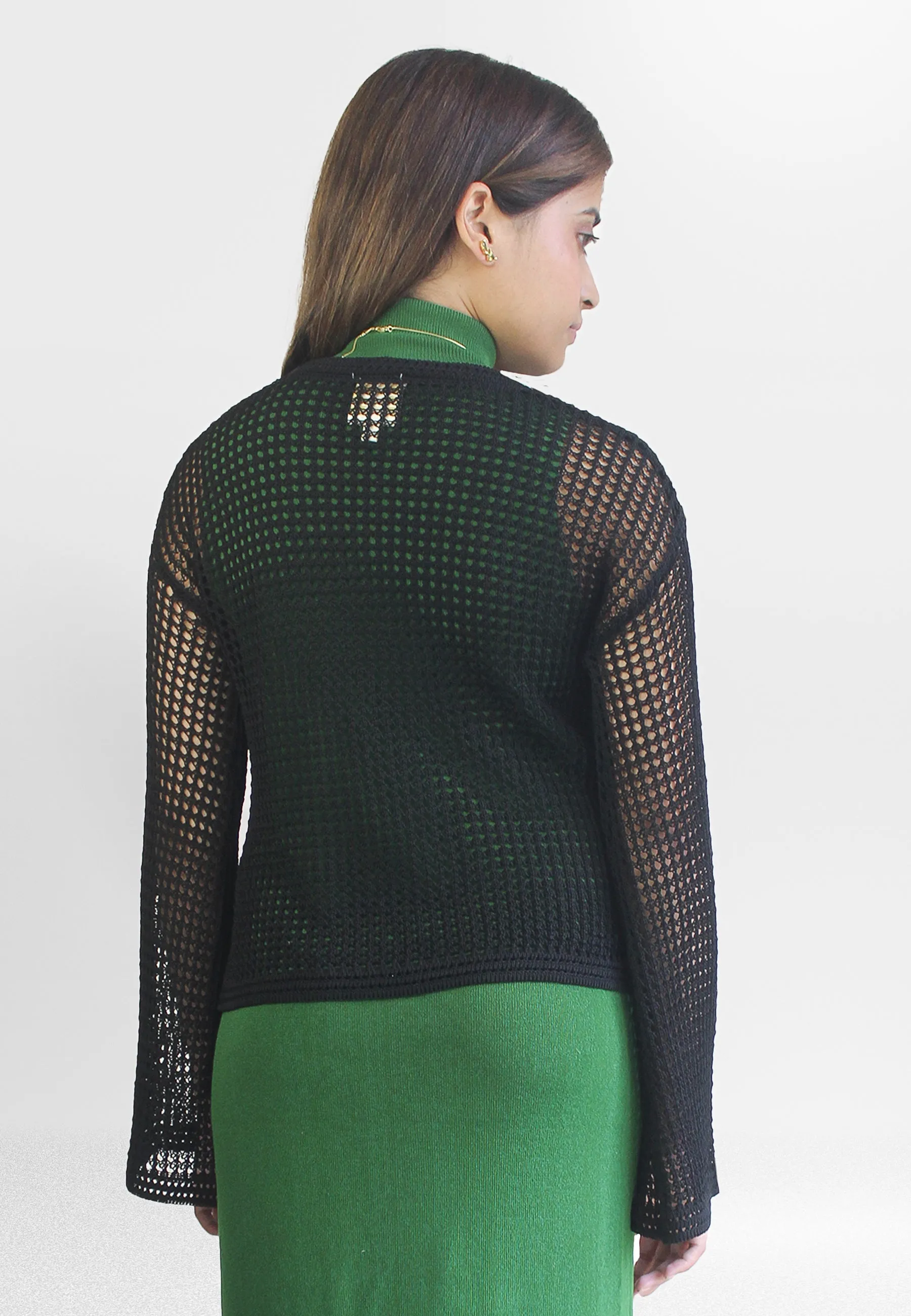 Zimmi Crochet Black Top
