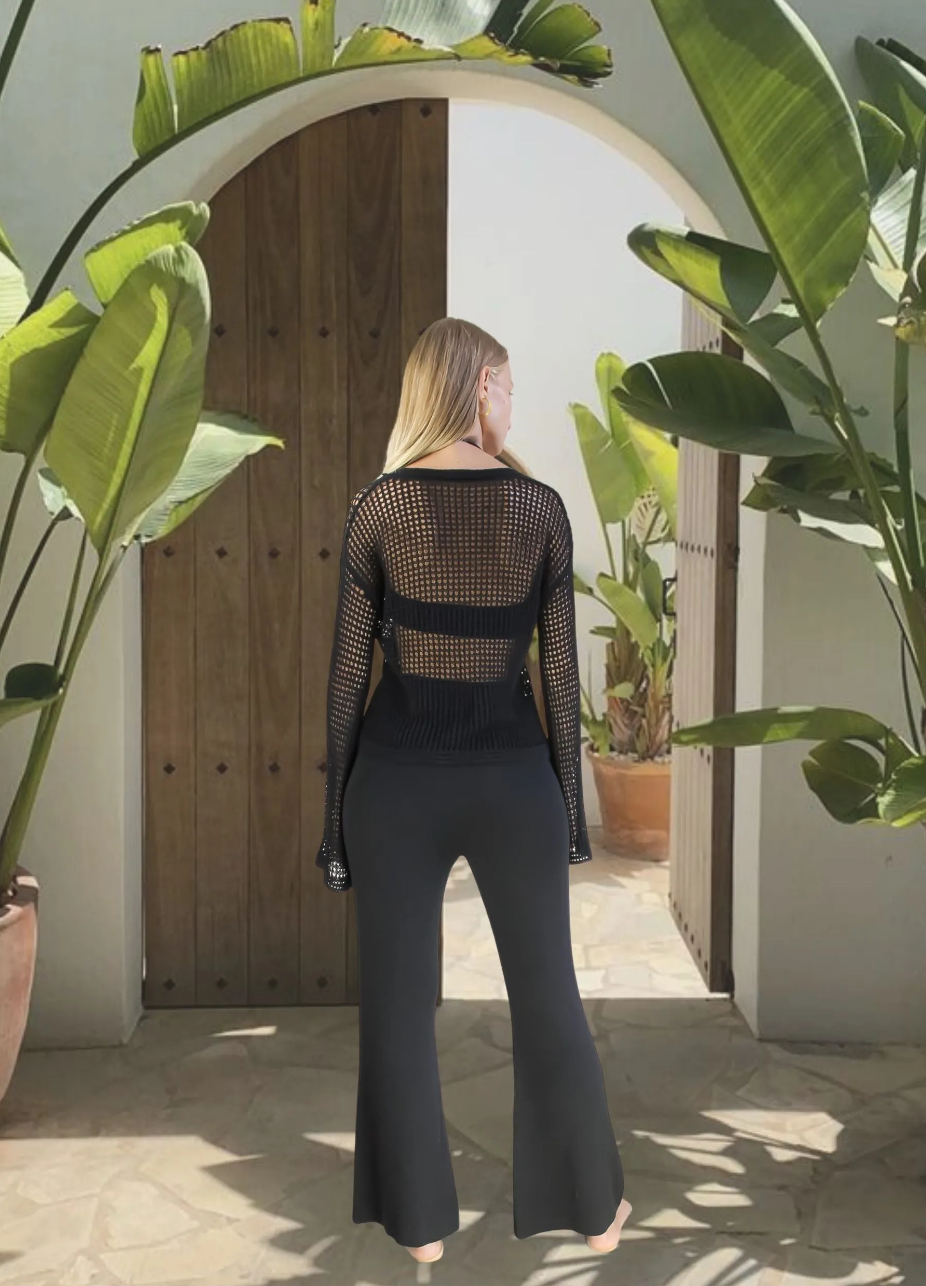 Zimmi Crochet Black Top