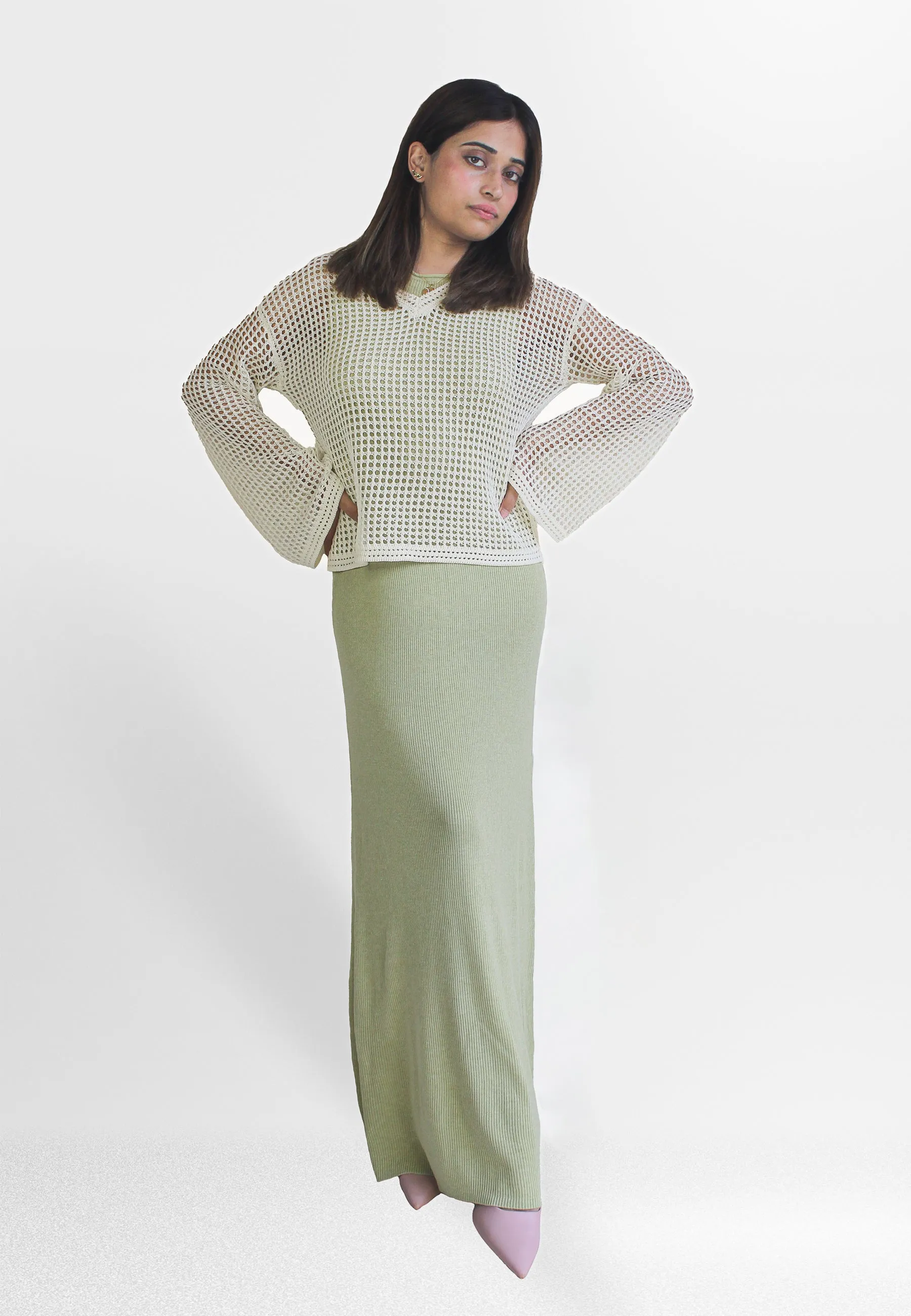 Zimmi Crochet Off-White Top