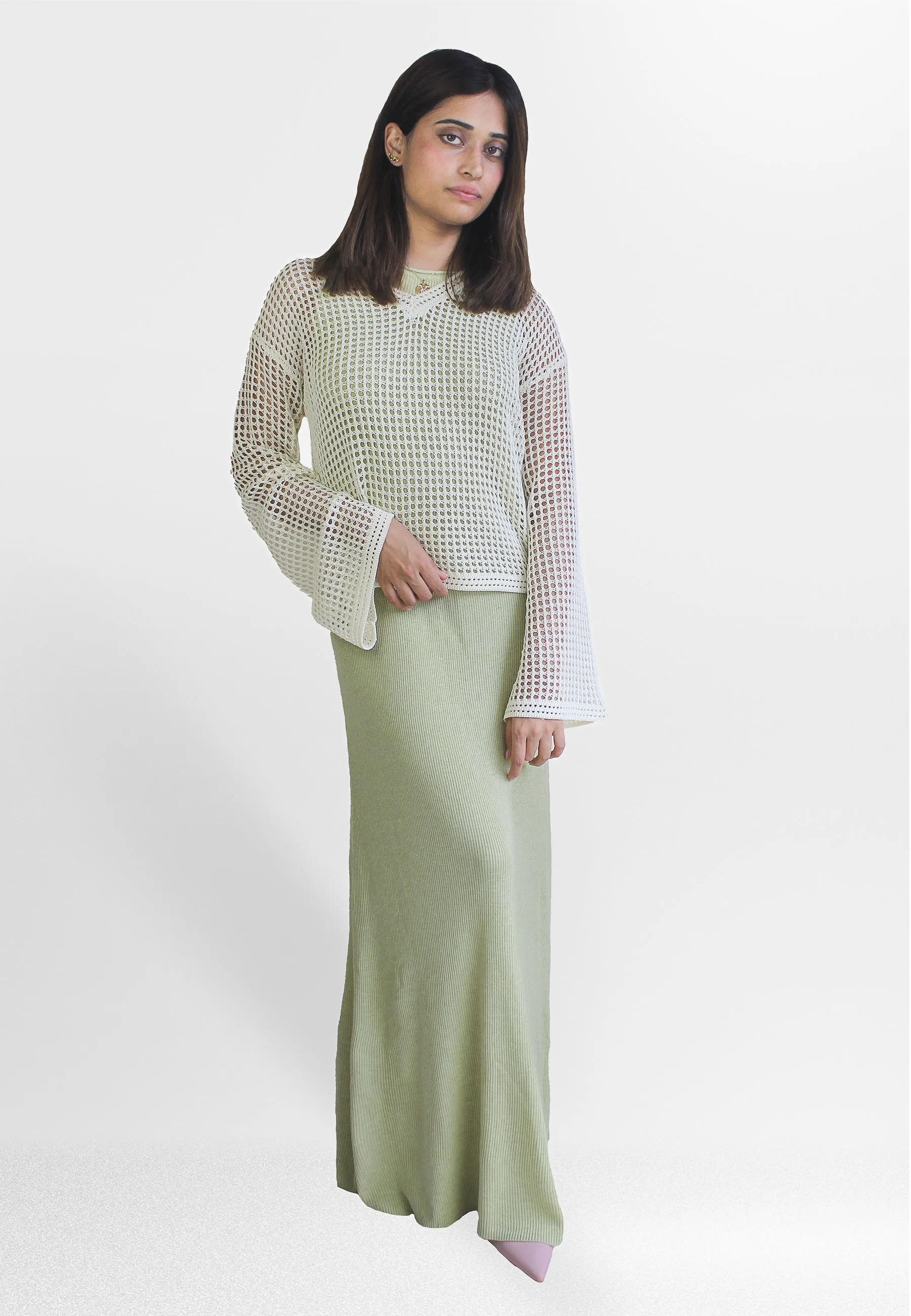 Zimmi Crochet Off-White Top