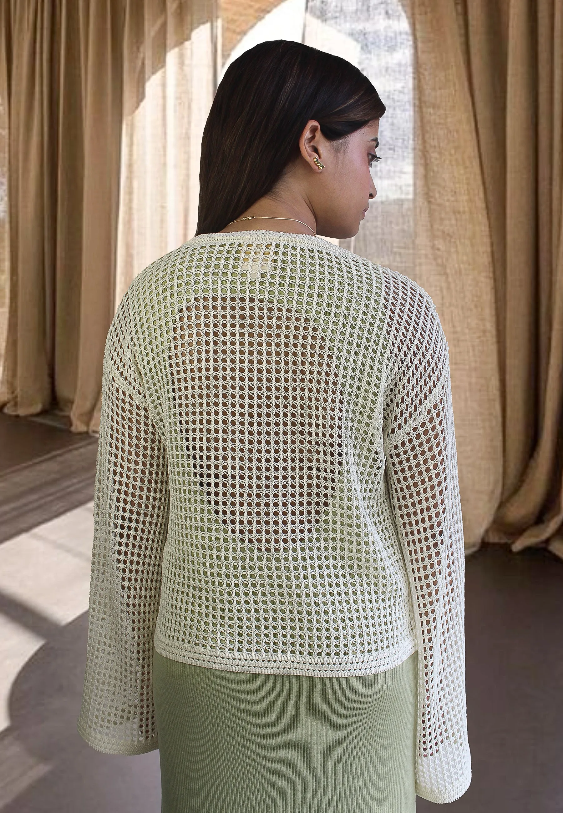 Zimmi Crochet Off-White Top