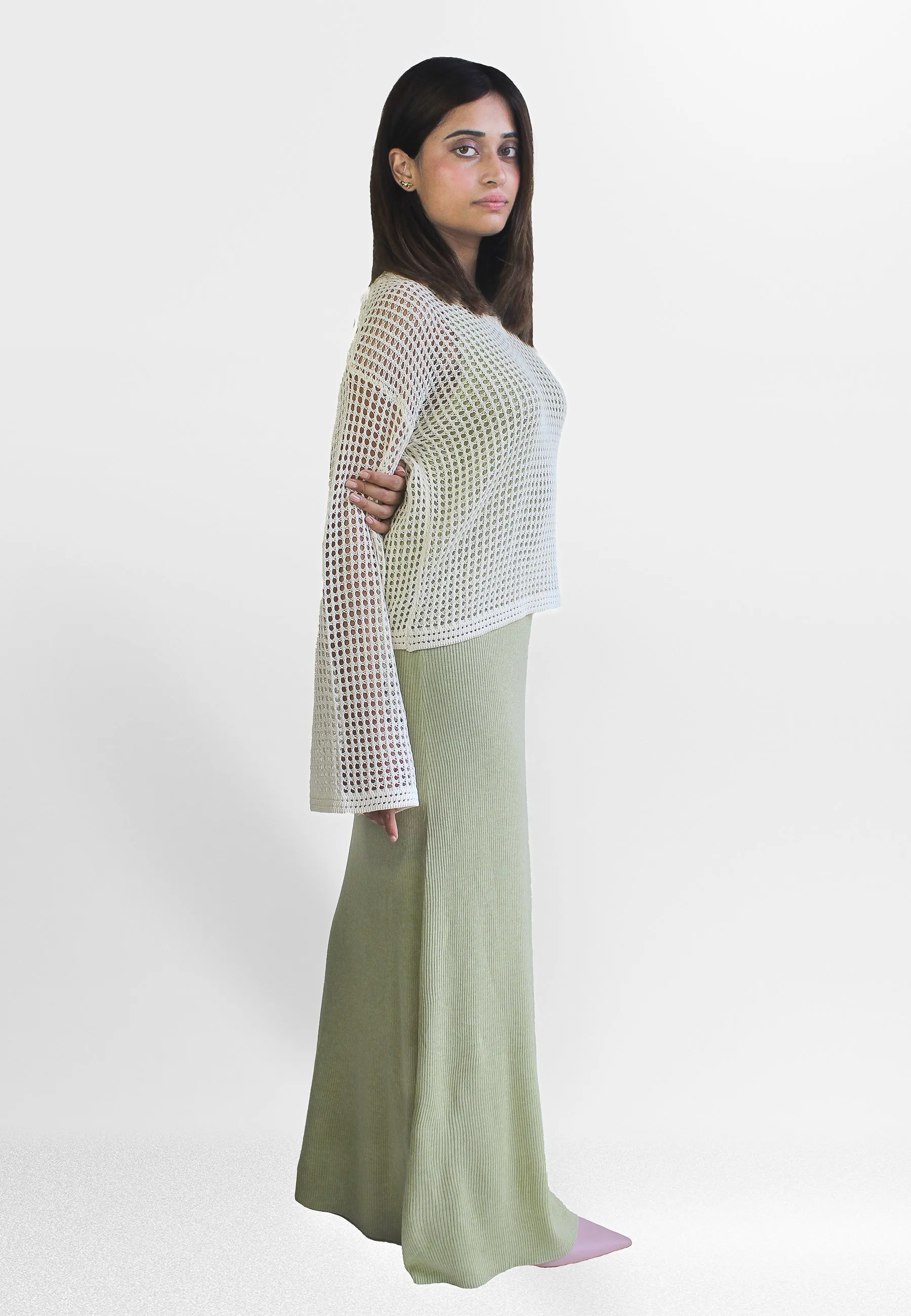 Zimmi Crochet Off-White Top