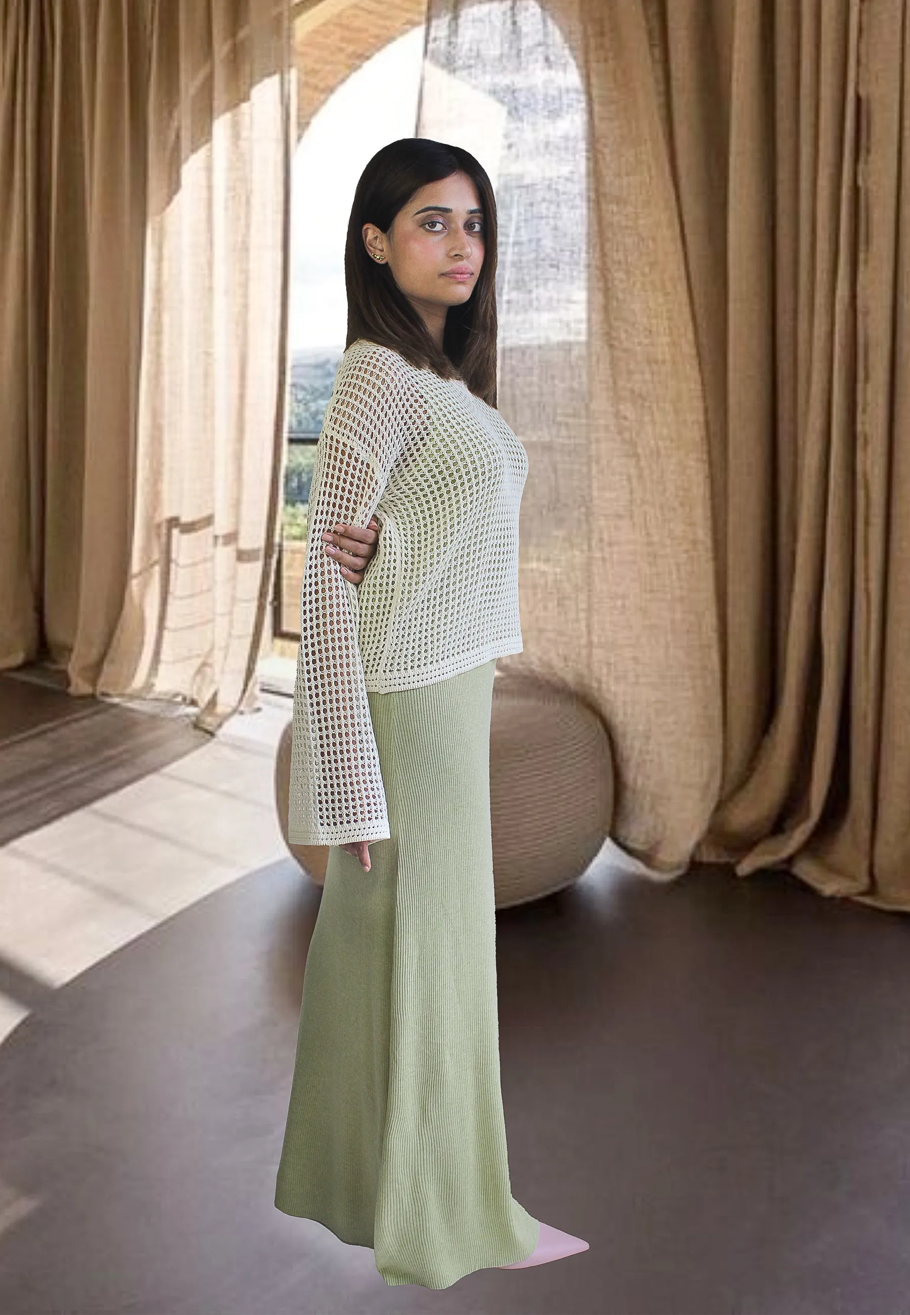Zimmi Crochet Off-White Top